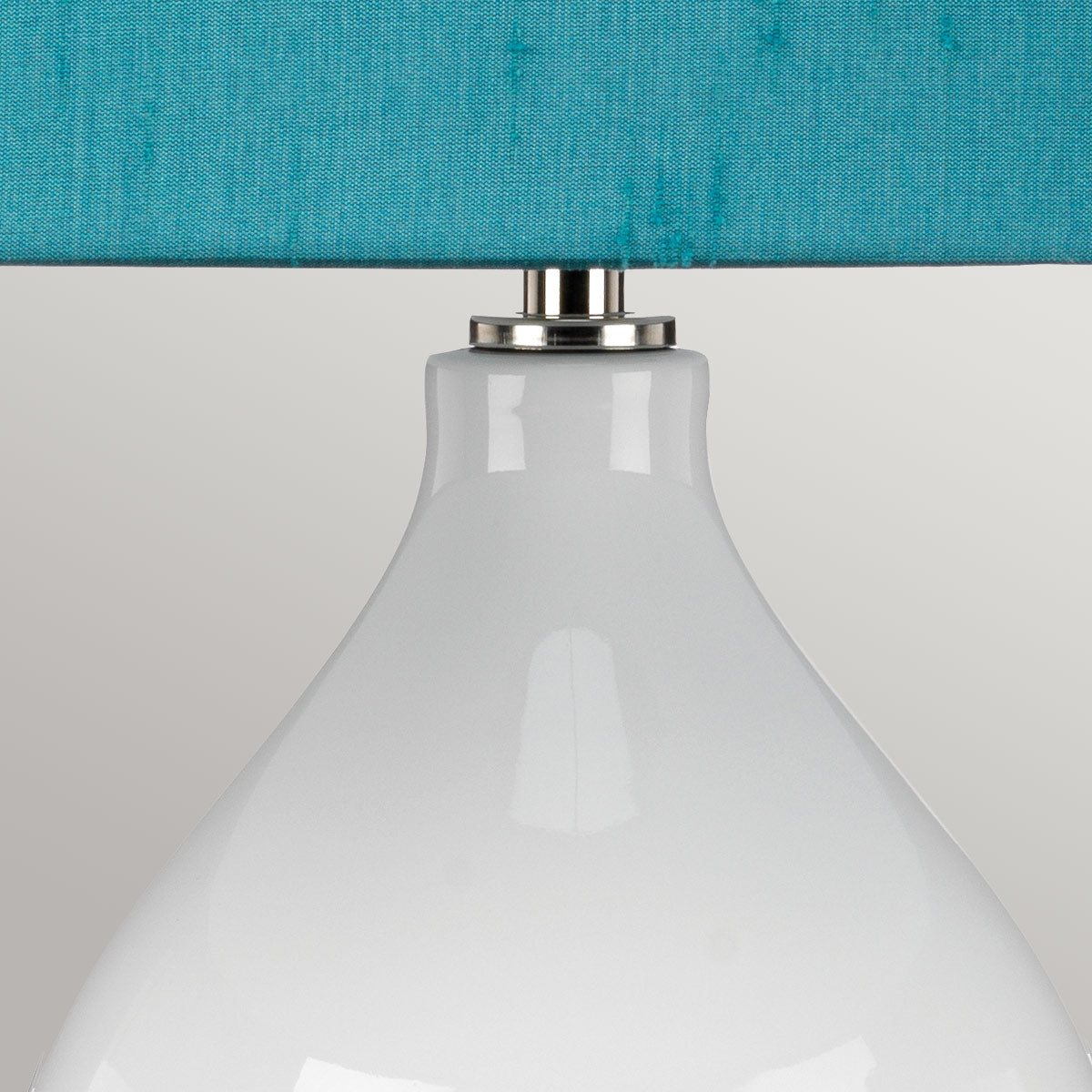 Elstead Isla Tischlampe Nickel, Weiß – Detailansicht