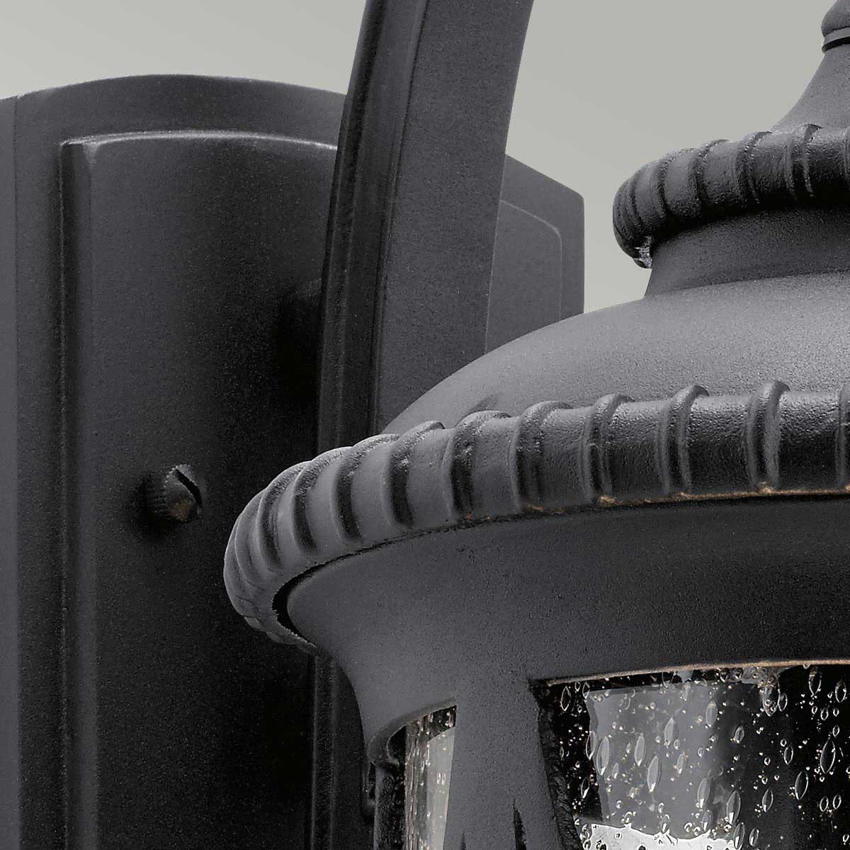 Kichler Admirals Außenleuchte Schwarz – Detailansicht