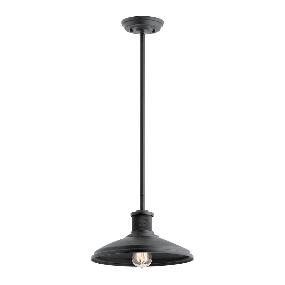 Außenpendelleuchte 'Allenbury', Ø 30.5 cm, Schwarz, E27 – Dimmbar