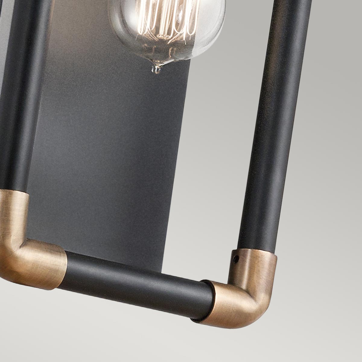 Kichler Imahn Wandleuchte Schwarz, Messing – Detailansicht