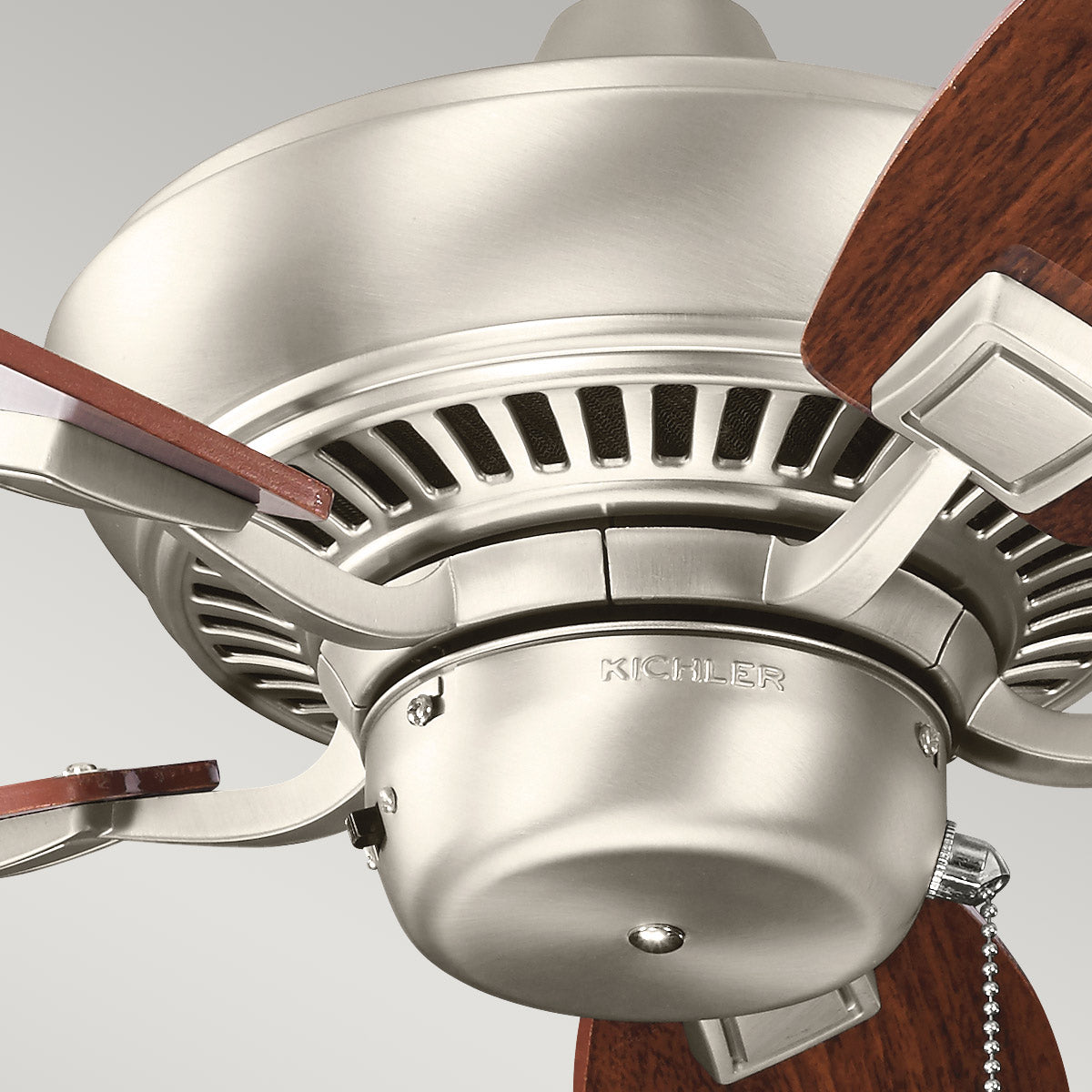 Deckenventilator 'Canfield', Ø 76 cm, Gebürstetes Nickel – Wintermodus