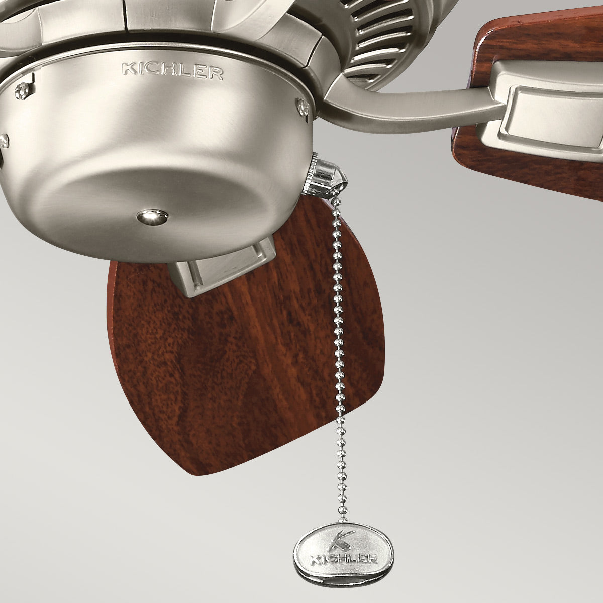 Deckenventilator 'Canfield', Ø 76 cm, Gebürstetes Nickel – Wintermodus