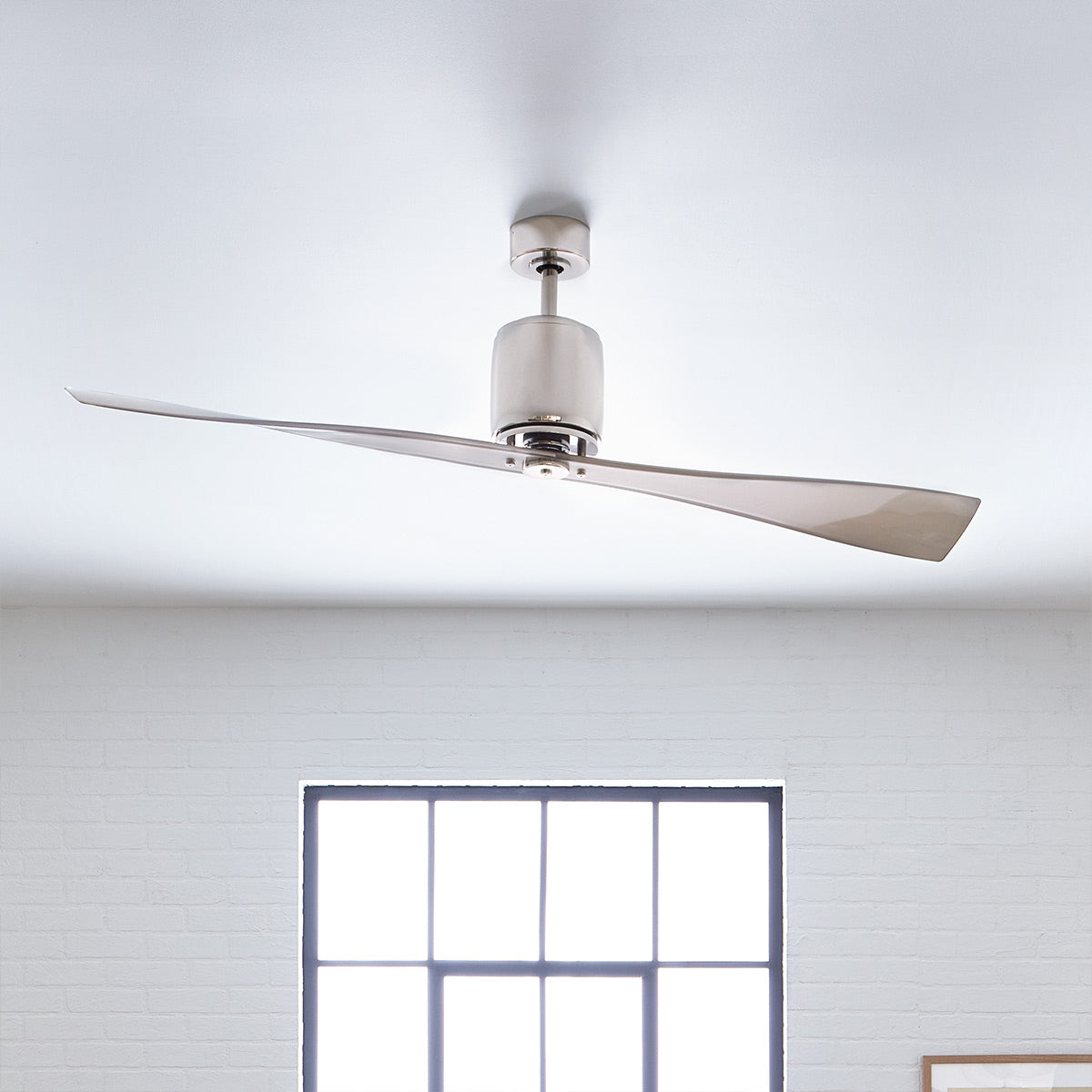 Deckenventilator 'Ferron', Ø 15.2 cm, Poliertes Nickel