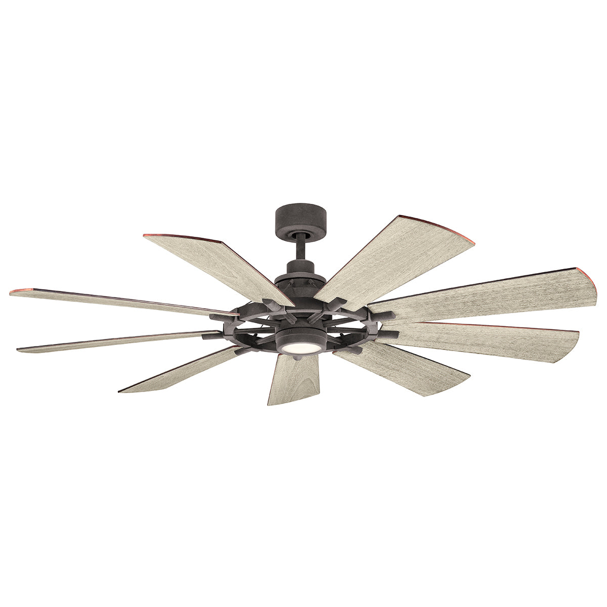 Deckenventilator 'Gentry', Ø 16.5 cm, Verwittertes Zink – Wintermodus