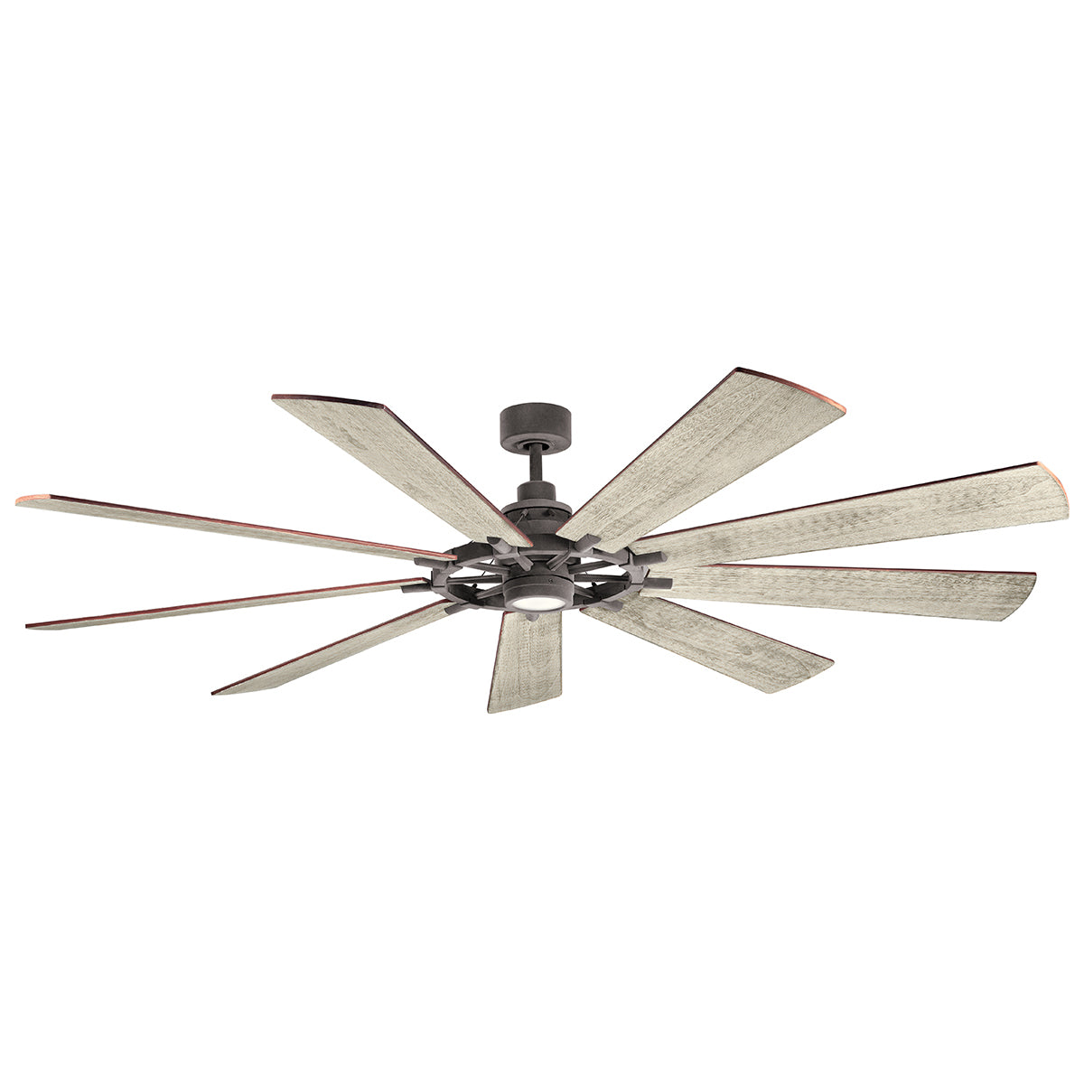 Deckenventilator, Ø 21.6 cm, Verwittertes Zink – Wintermodus