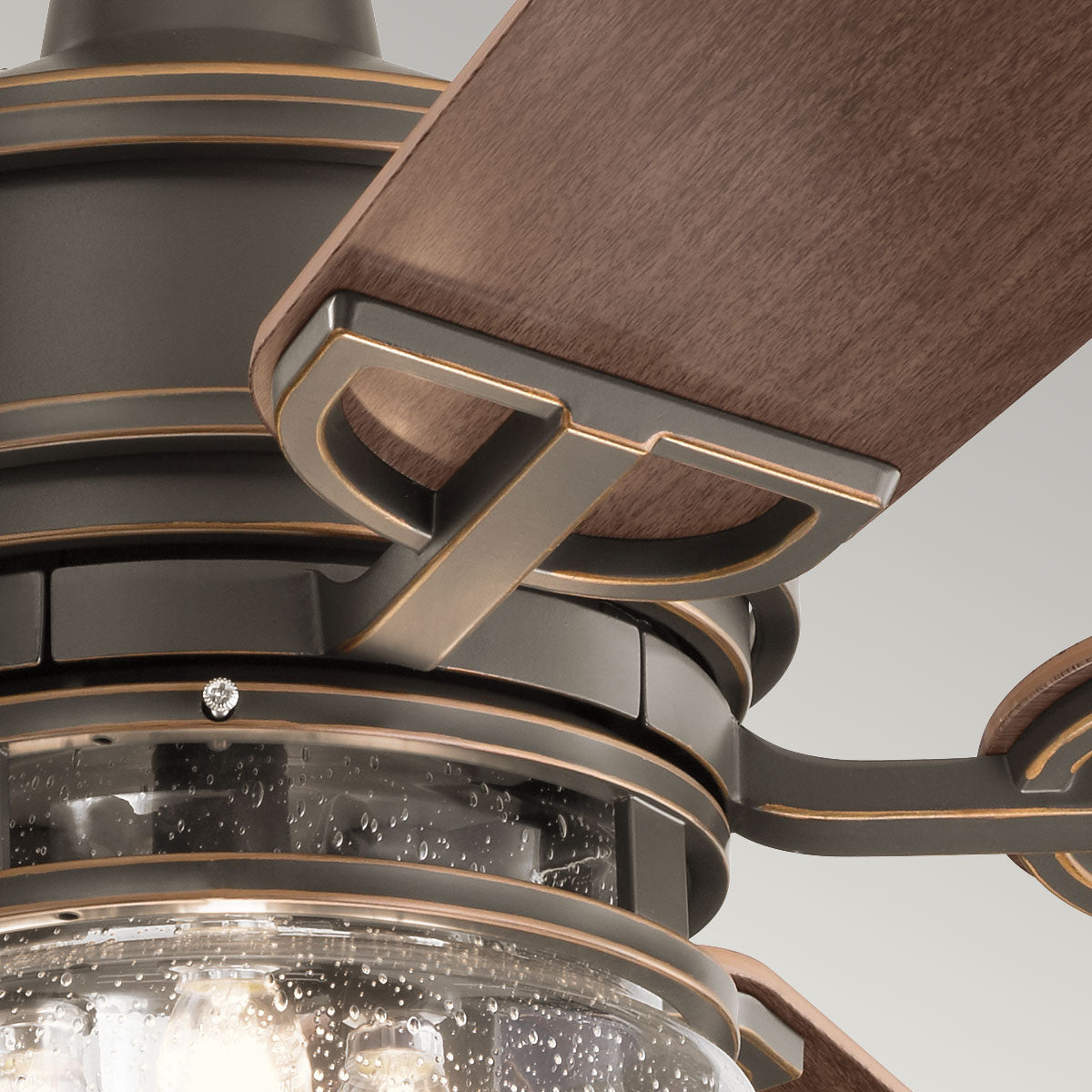 Deckenventilator 'Lyndon Patio', Ø 13.2 cm, Bronze – Wintermodus