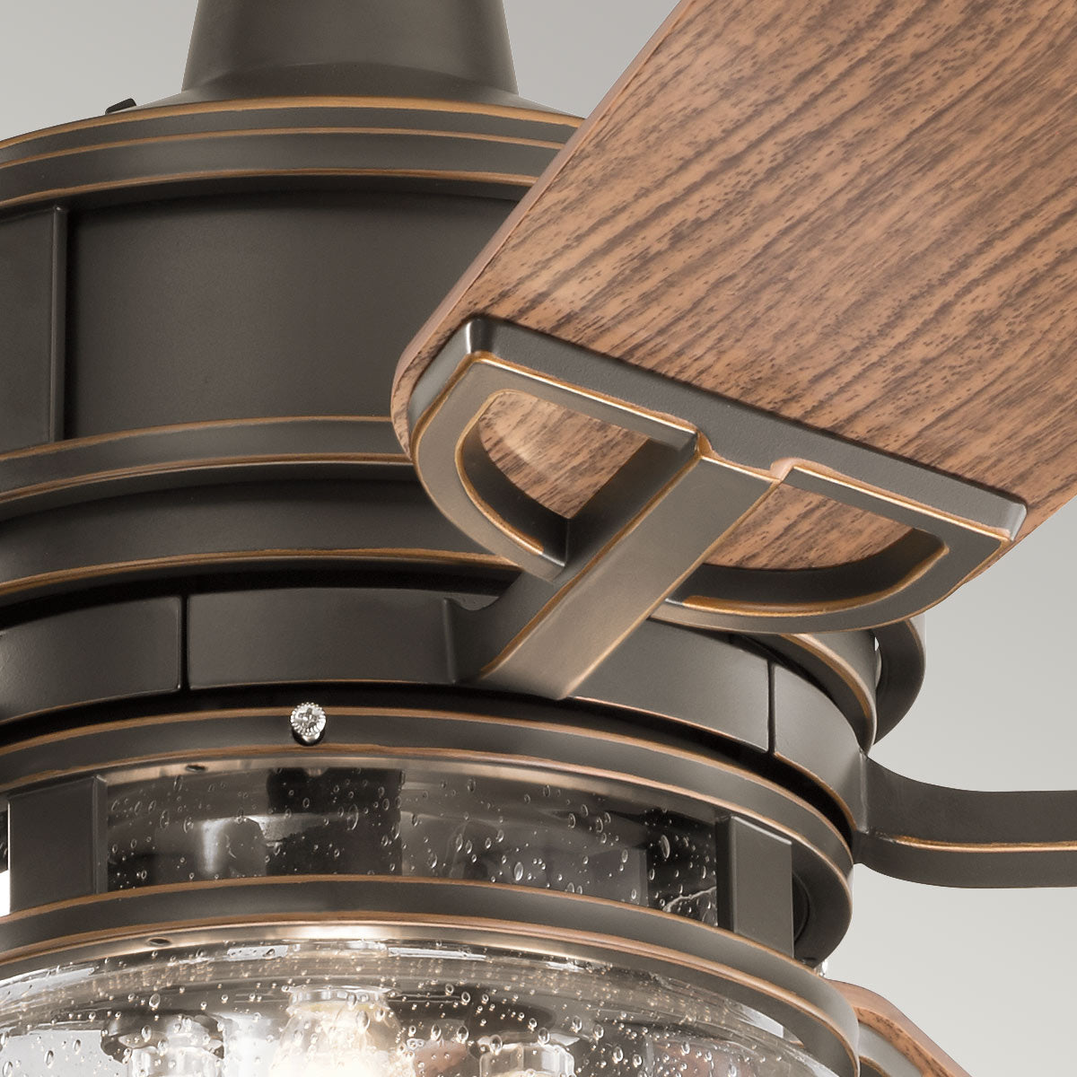 Deckenventilator 'Lyndon Patio', Ø 13.2 cm, Bronze – Wintermodus