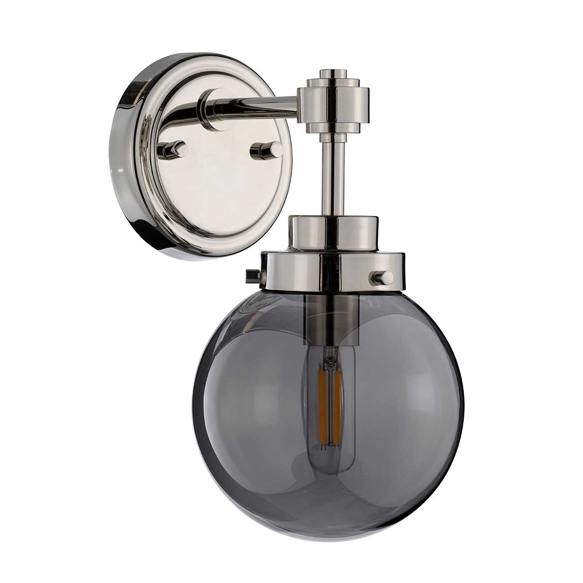 Elstead Kula Wandleuchte Nickel – Wohnambiente