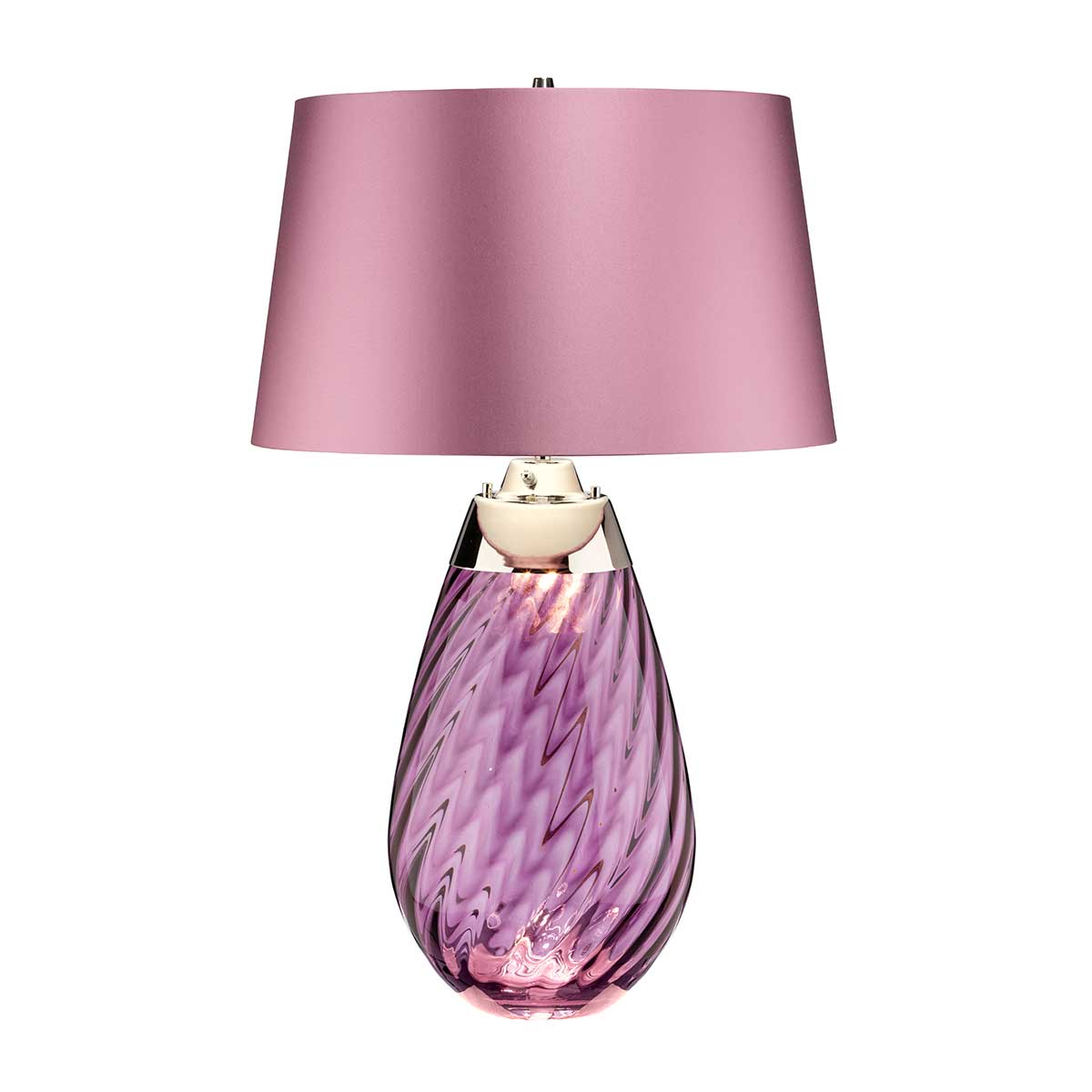 Elstead Lena Tischlampe Plum-tinted Glass / Heather Shade – Wohnambiente