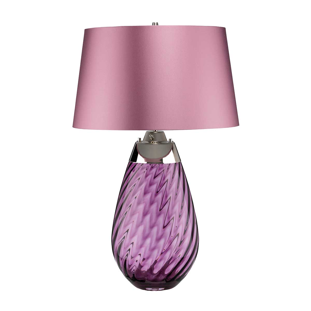 Elstead Lena Tischlampe Plum-tinted Glass / Heather Shade – Detailansicht