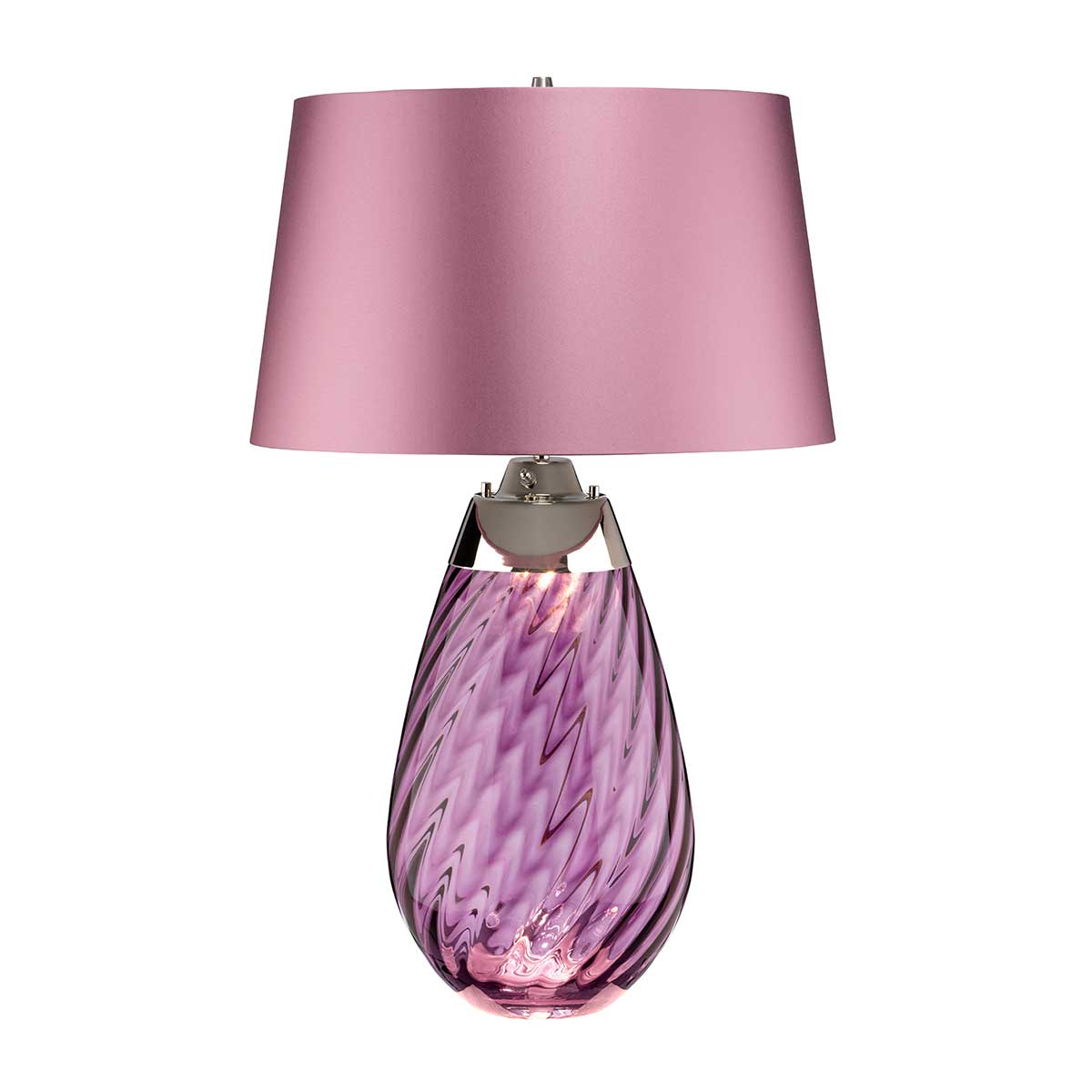 Elstead Lena Tischlampe Plum-tinted Glass / Heather Shade