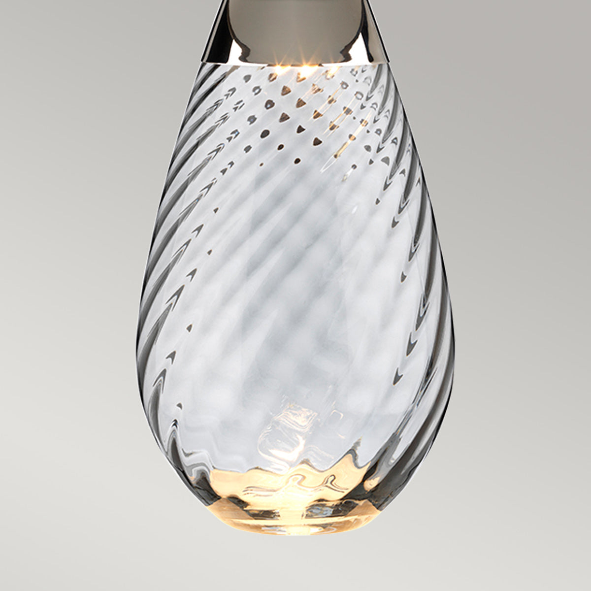 Elstead Lena Tischlampe Blue-tinted Glass / Off-White Shade – Detailansicht 2