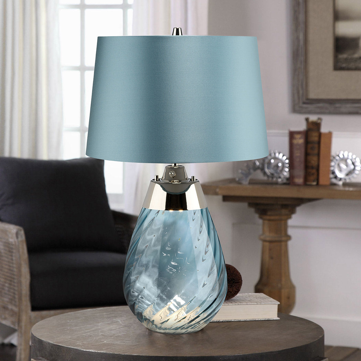 Elstead Lena Tischlampe Blau – Detailansicht 3