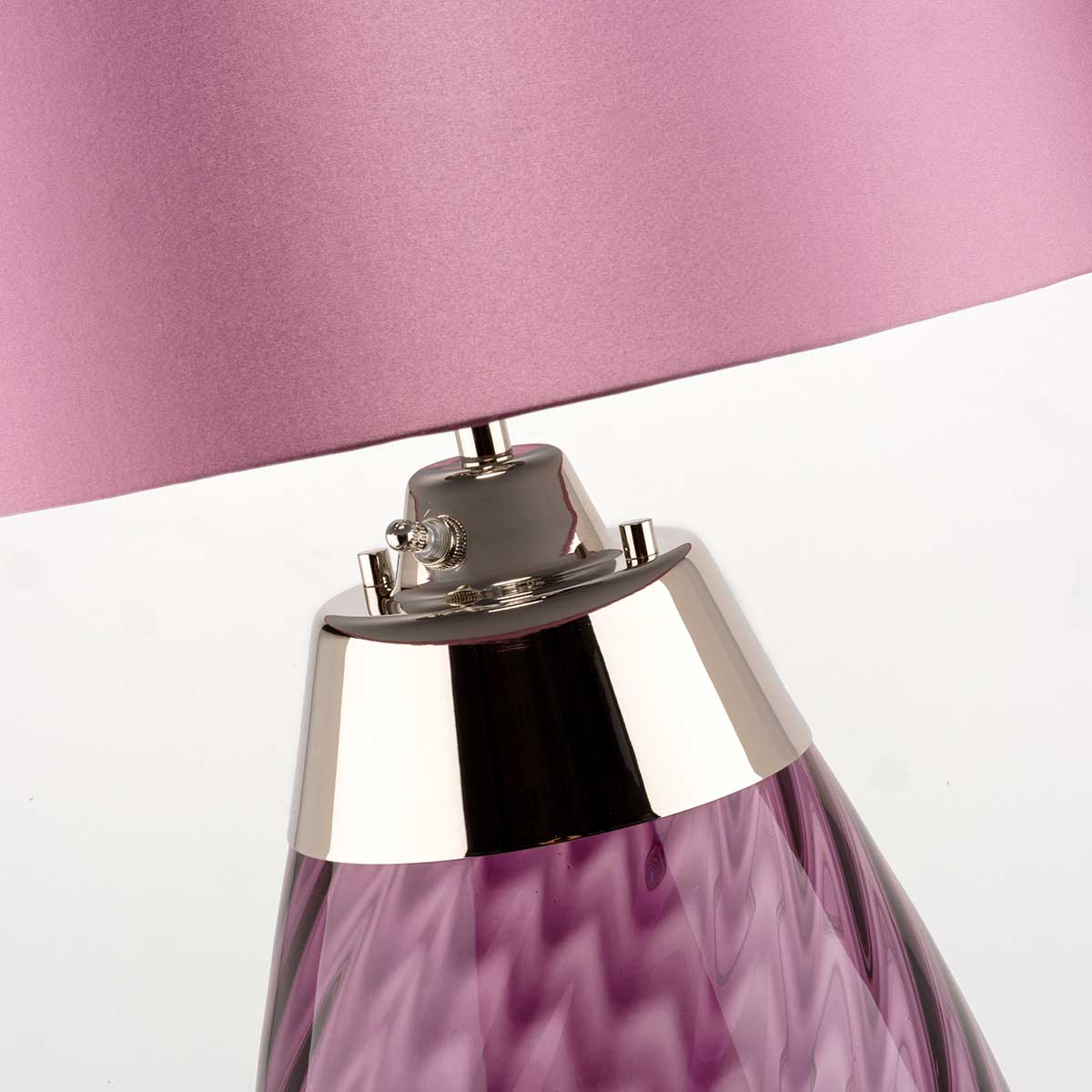 Elstead Lena Tischlampe Plum-tinted Glass / Heather Shade – Wohnambiente