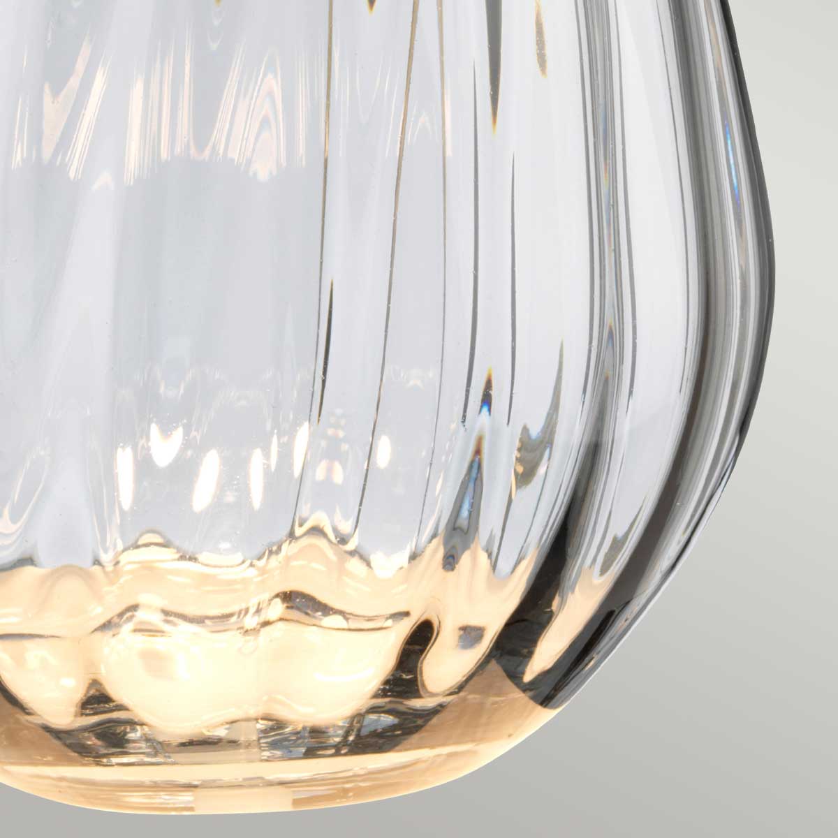 Elstead Lena Tischlampe Smoke-tinted Glass / Off-White Shade – Detailansicht