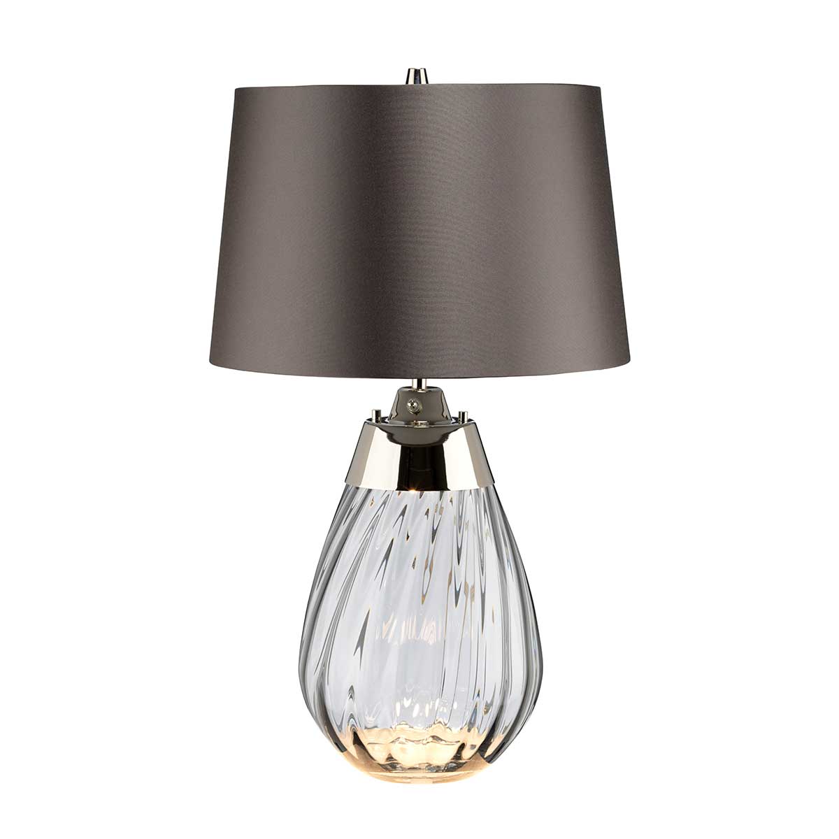 Elstead Lena Tischlampe Smoke-tinted Glass / Slate Shade