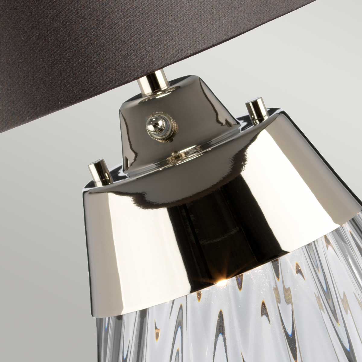 Elstead Lena Tischlampe Smoke-tinted Glass / Slate Shade – Wohnambiente