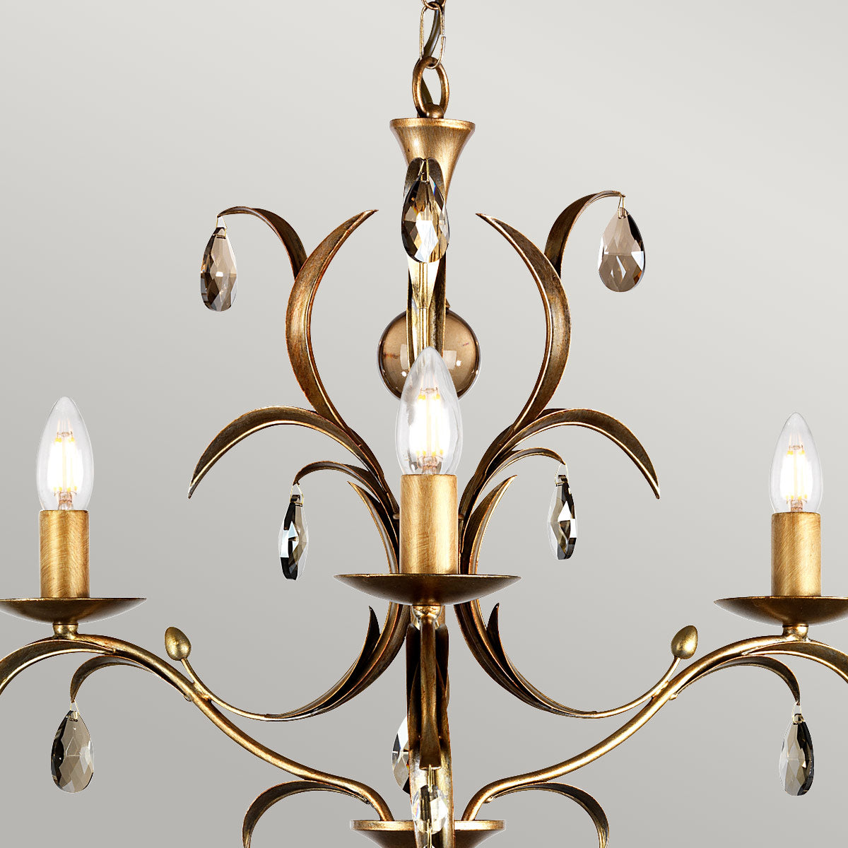 Elstead Lily Kronleuchter Bronze – Detailansicht