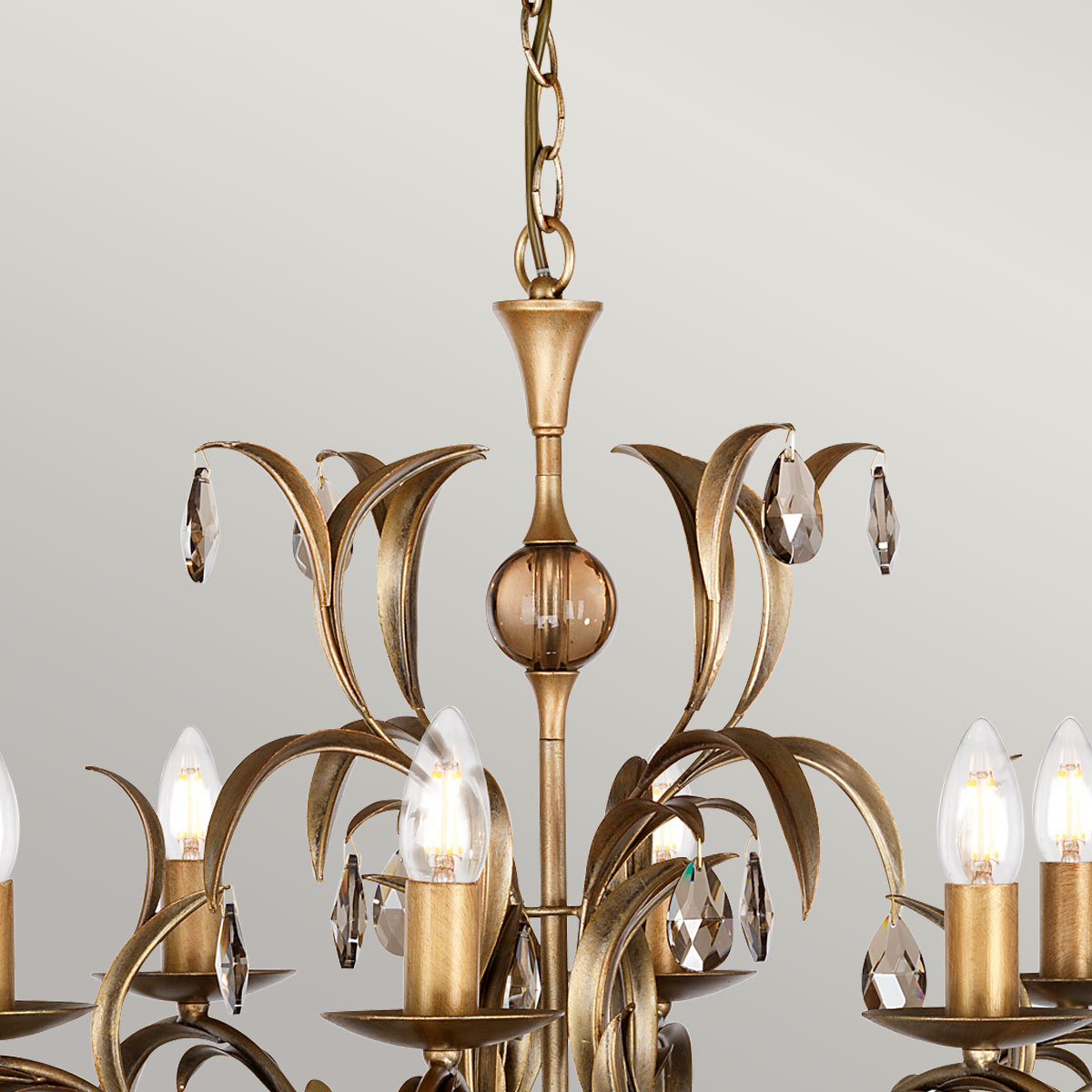 Elstead Lily Kronleuchter Bronze – Wohnambiente