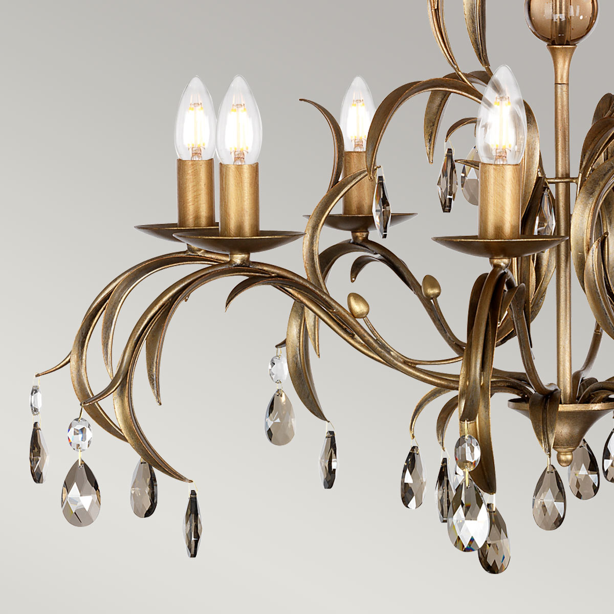 Elstead Lily Kronleuchter Bronze – Detailansicht