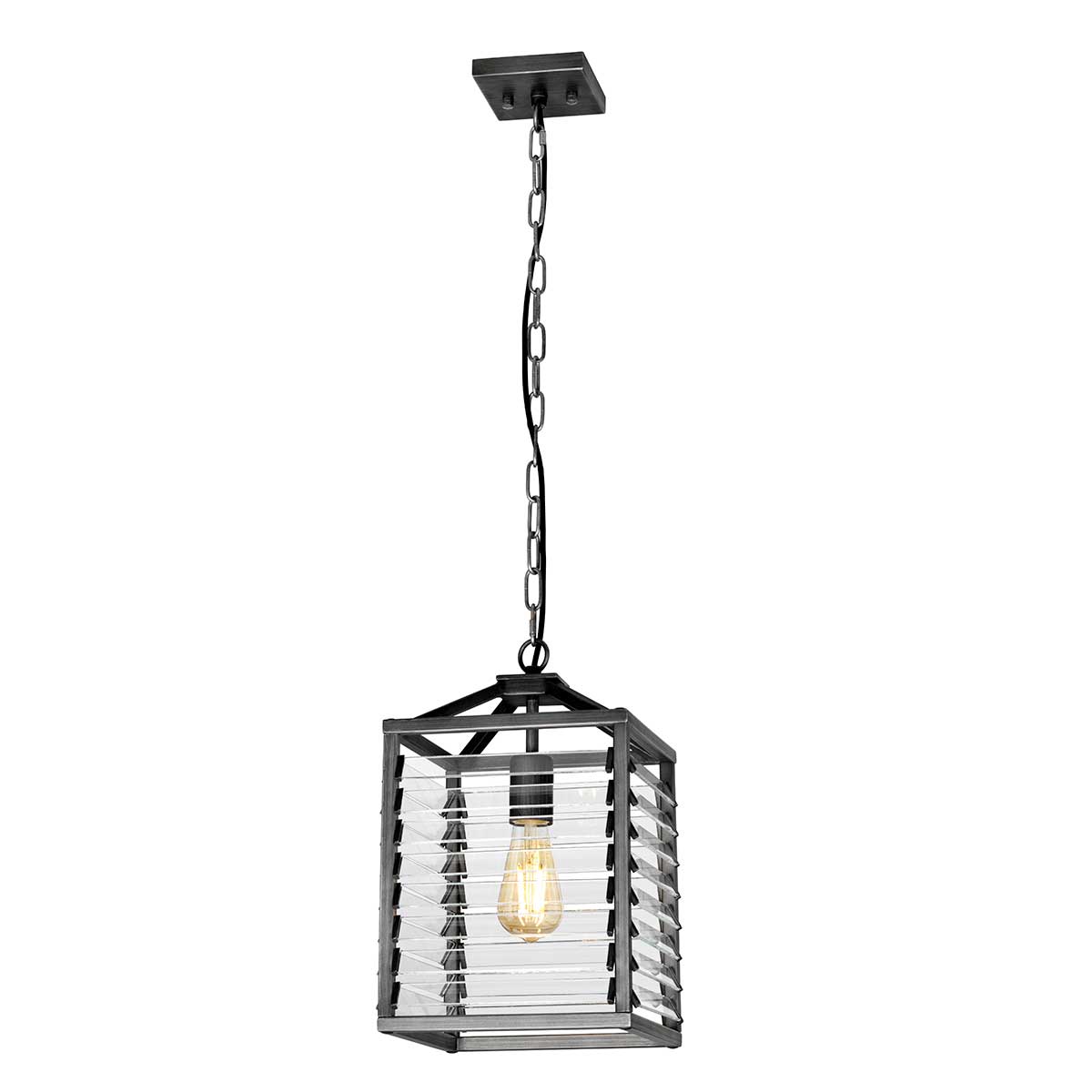 Elstead Louvre Pendelleuchte Gunmetal