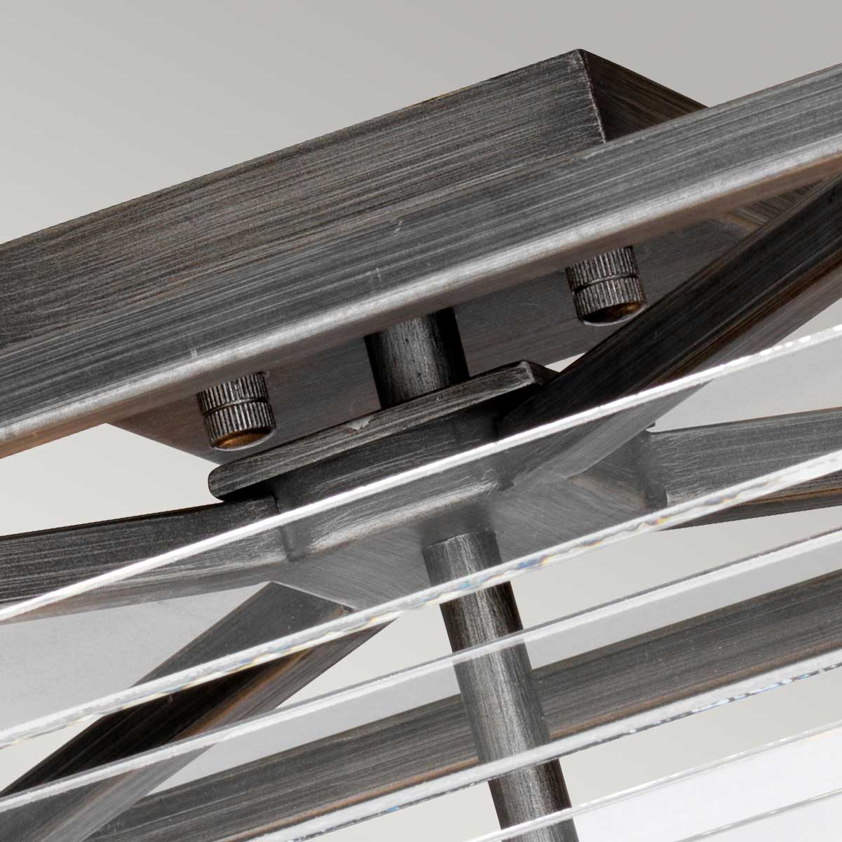 Elstead Louvre Deckenleuchte Gunmetal – Detailansicht