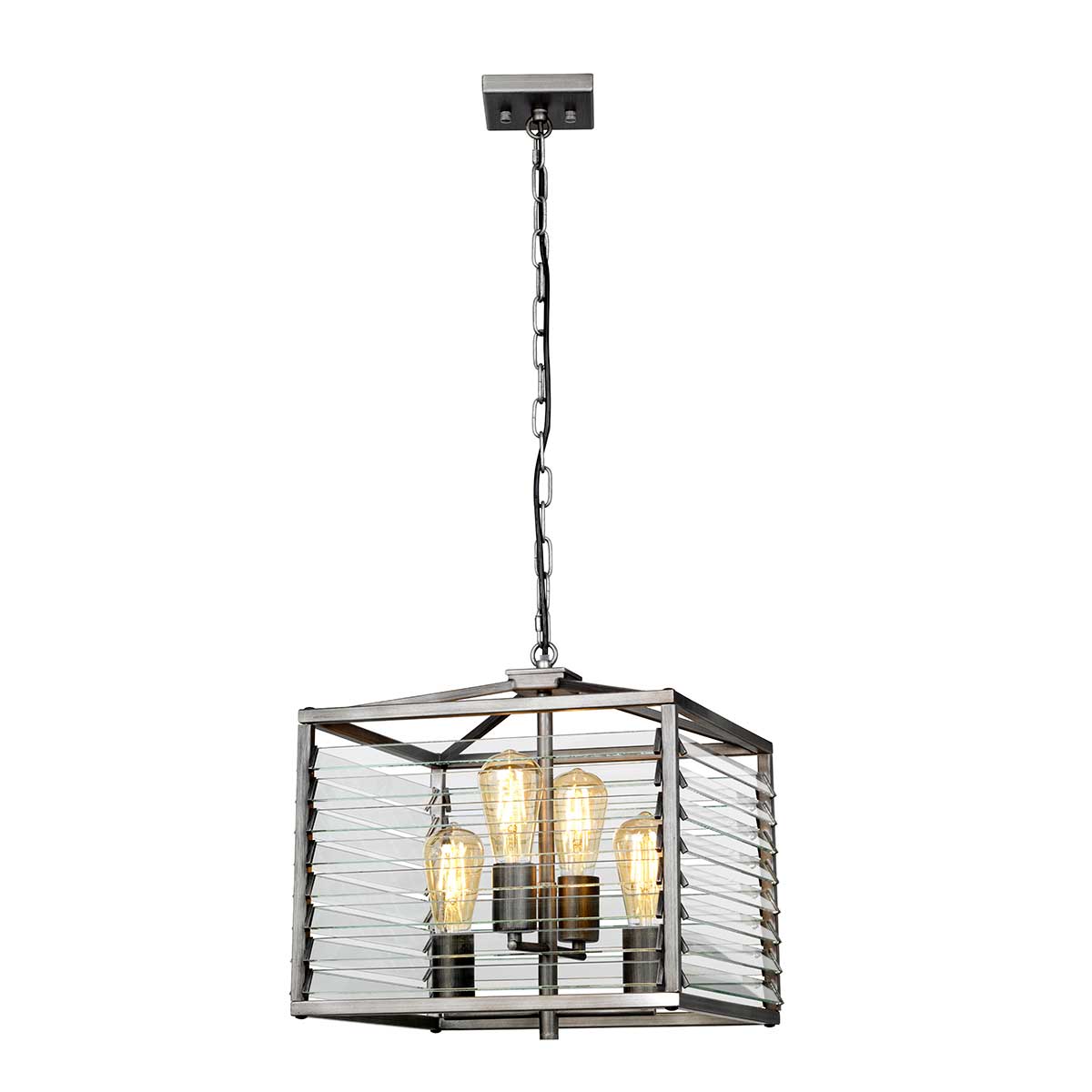 Elstead Louvre Pendelleuchte Gunmetal