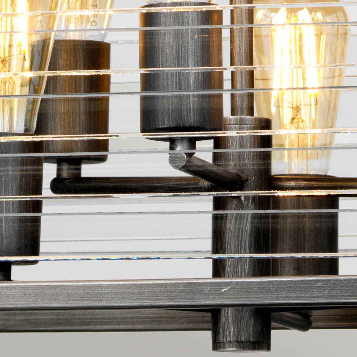Elstead Louvre Pendelleuchte Gunmetal – Detailansicht