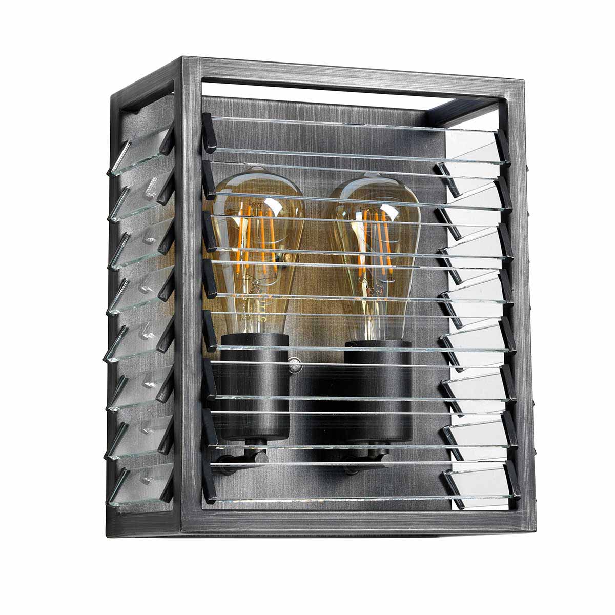 Elstead Louvre Wandleuchte Gunmetal – Wohnambiente