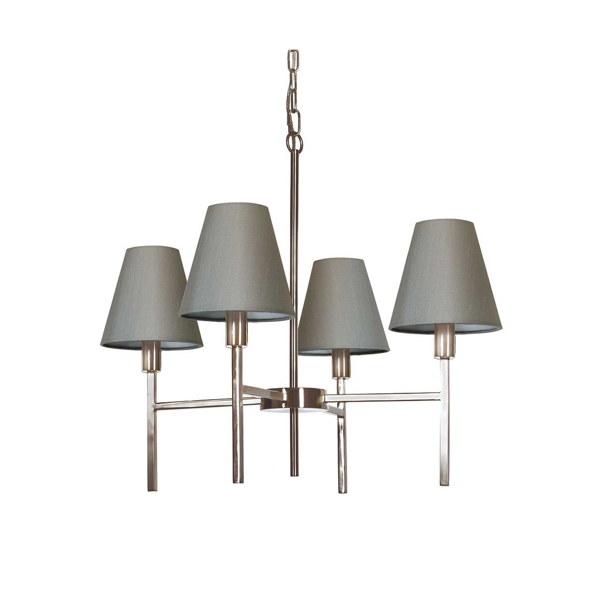 Elstead Lucerne Kronleuchter Nickel, Grau