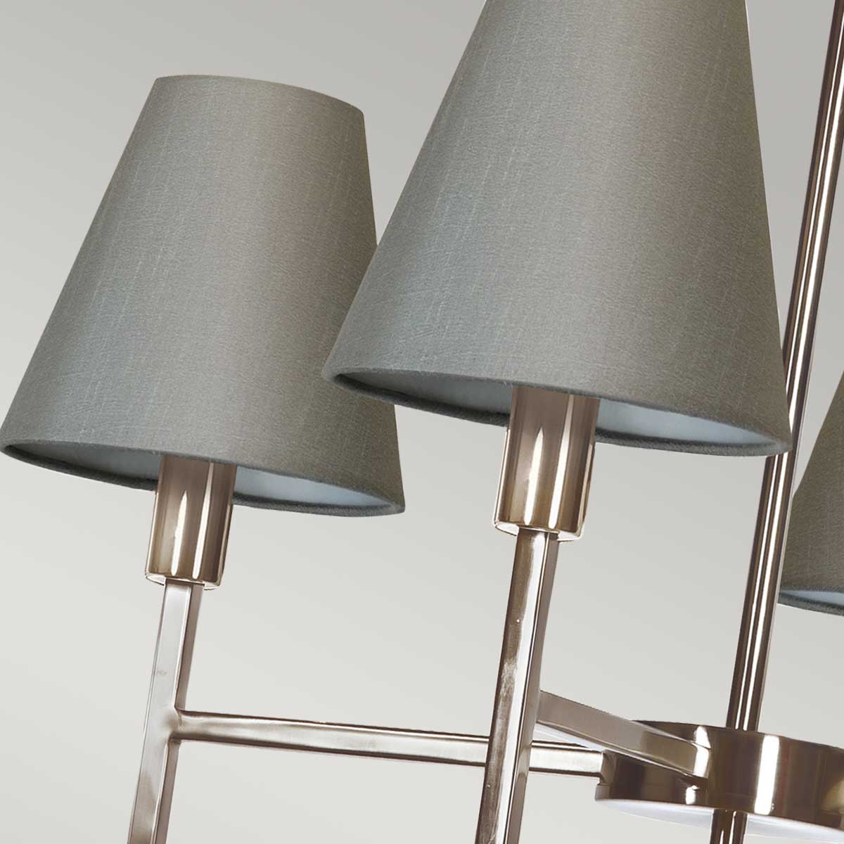 Elstead Lucerne Kronleuchter Nickel, Grau – Detailansicht