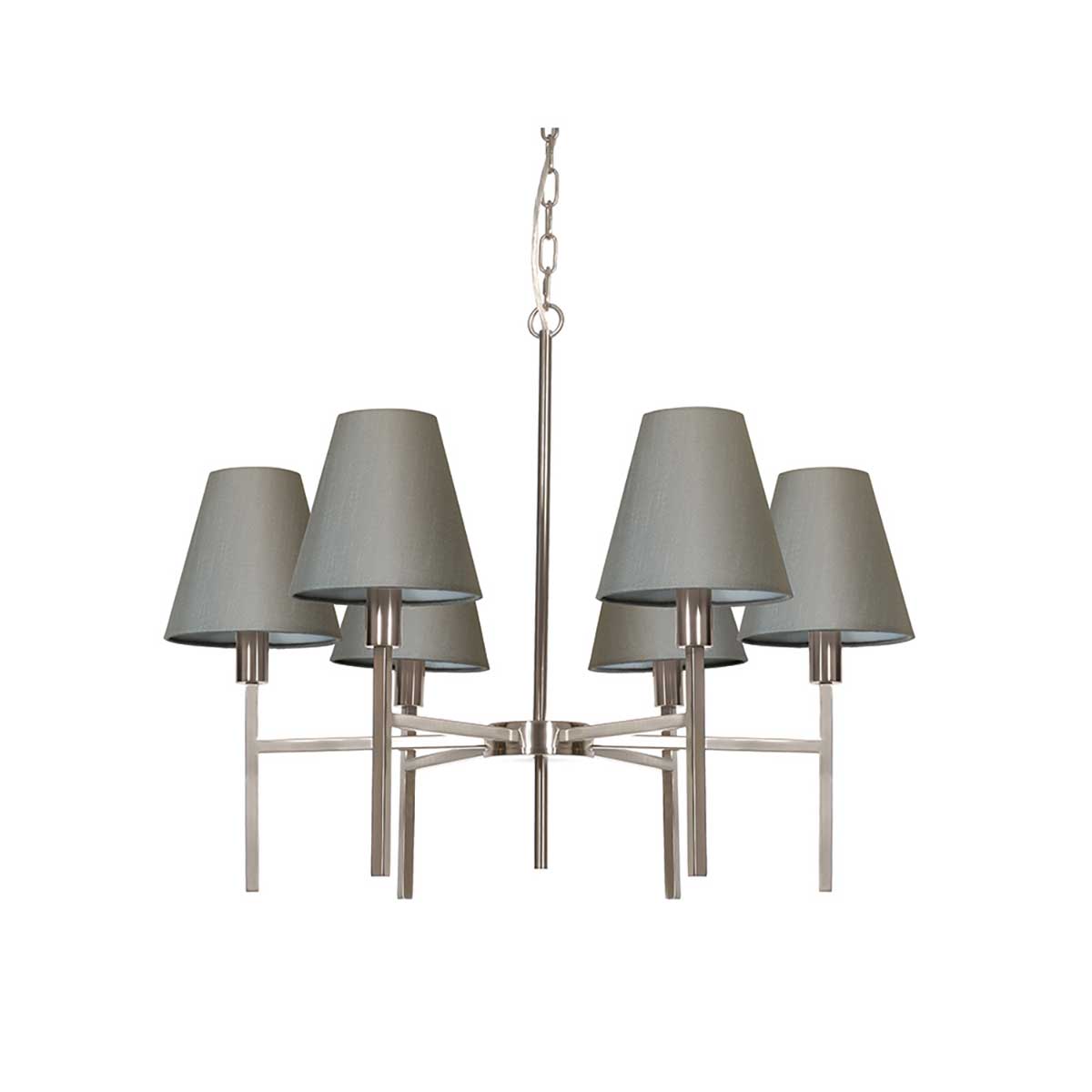Elstead Lucerne Kronleuchter Nickel, Grau