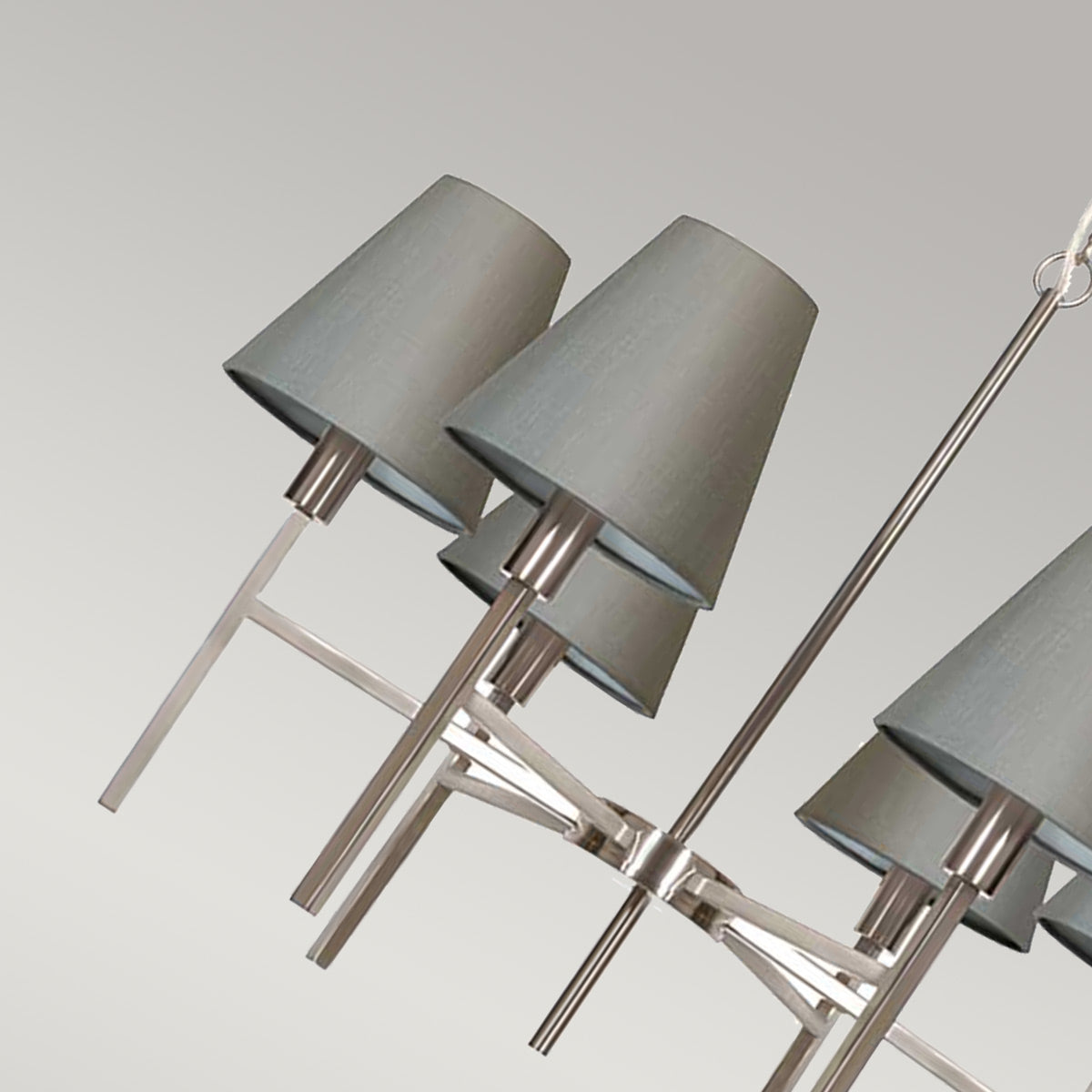 Elstead Lucerne Kronleuchter Nickel, Grau – Detailansicht