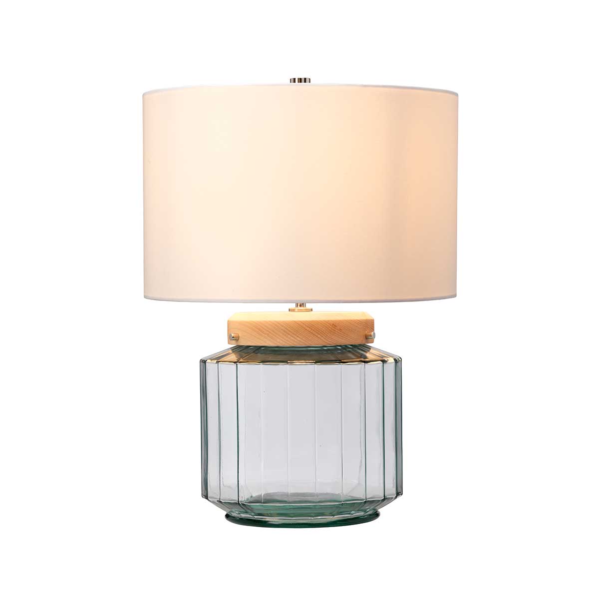 Elstead Luga Tischlampe Nickel – Wohnambiente