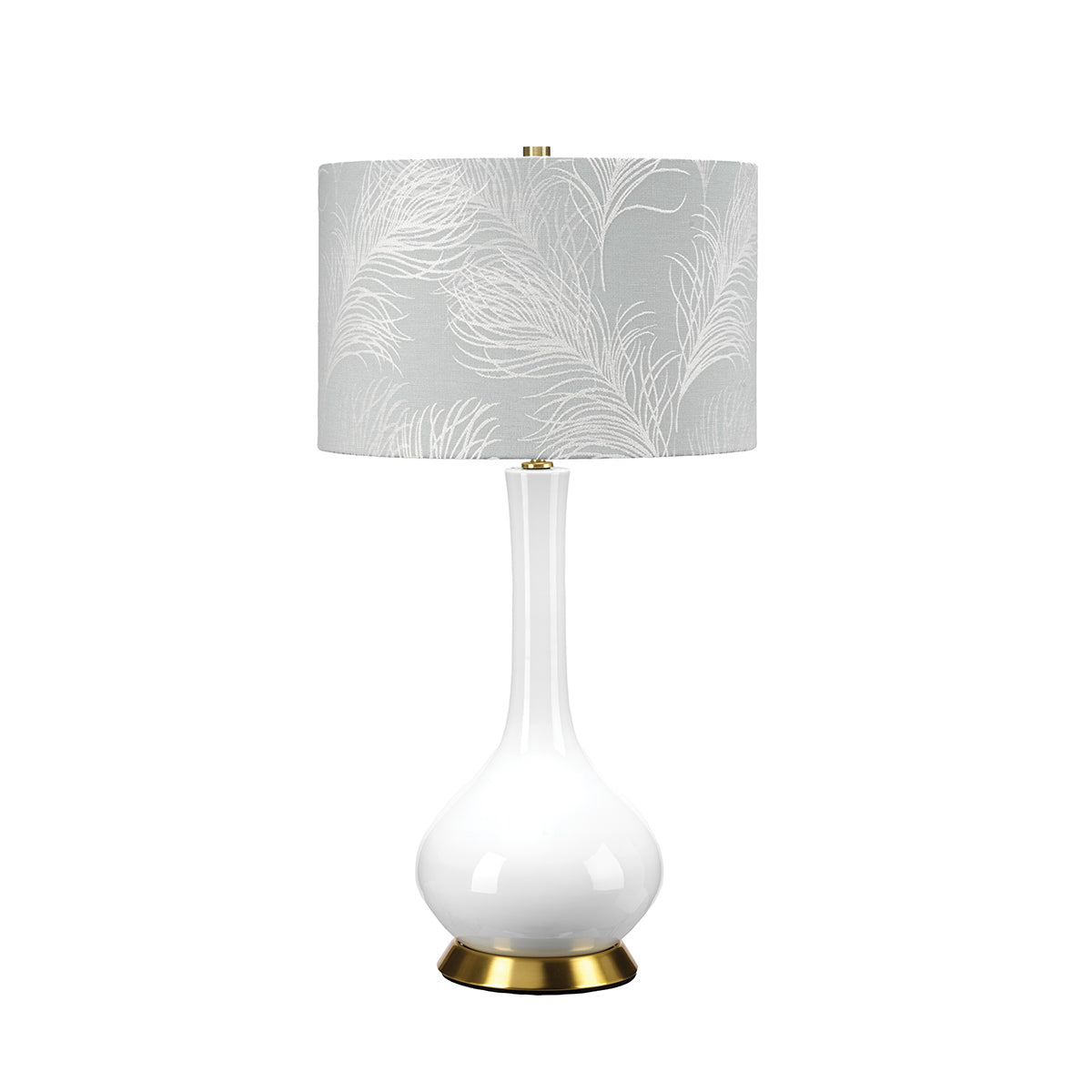 Elstead Milo Tischlampe Messing, Weiß, Blau