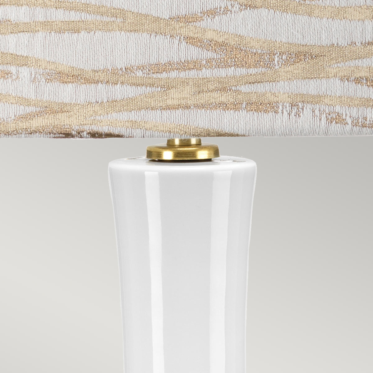 Elstead Milo Tischlampe Messing, Weiß – Detailansicht