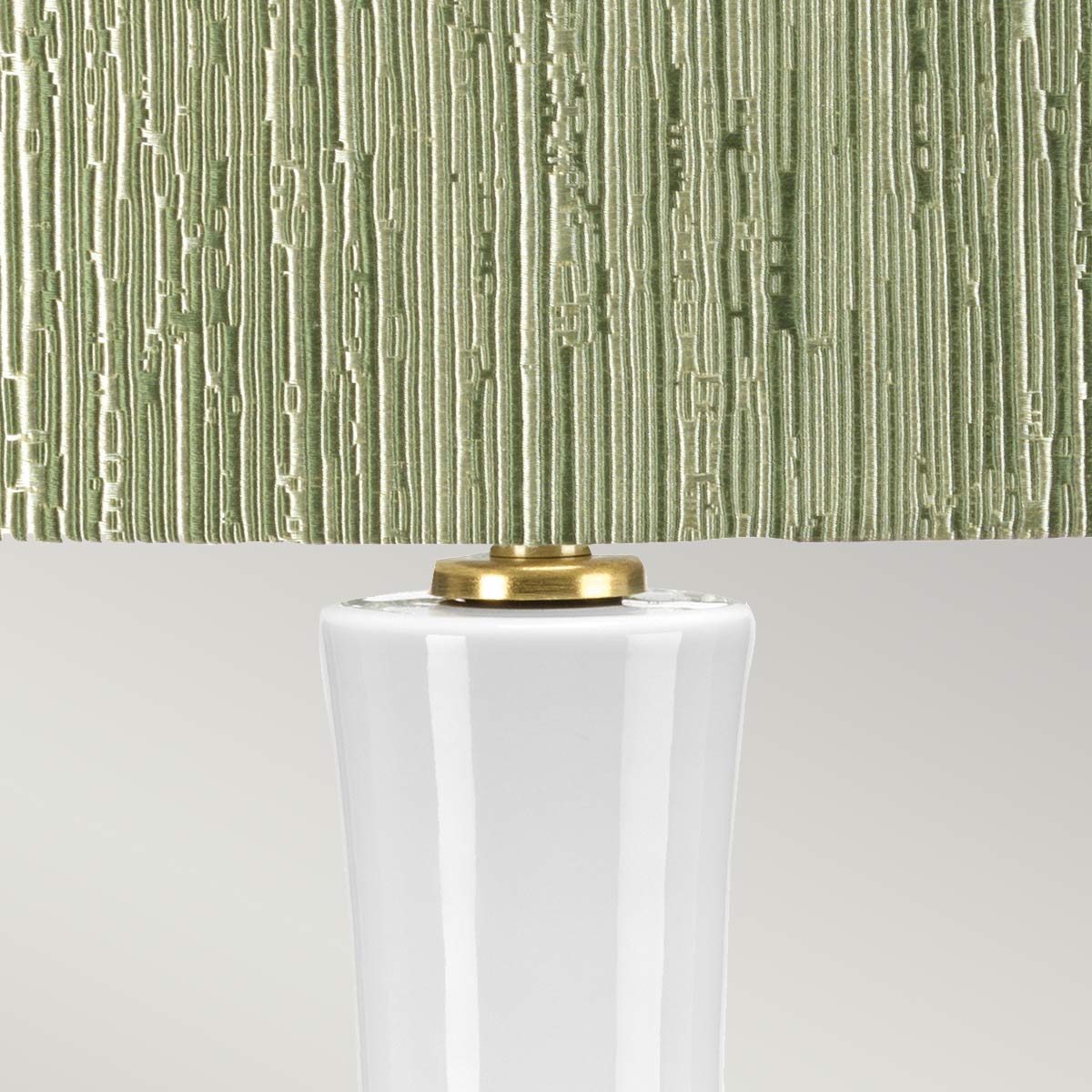 Elstead Milo Tischlampe Messing, Weiß, Grün – Detailansicht