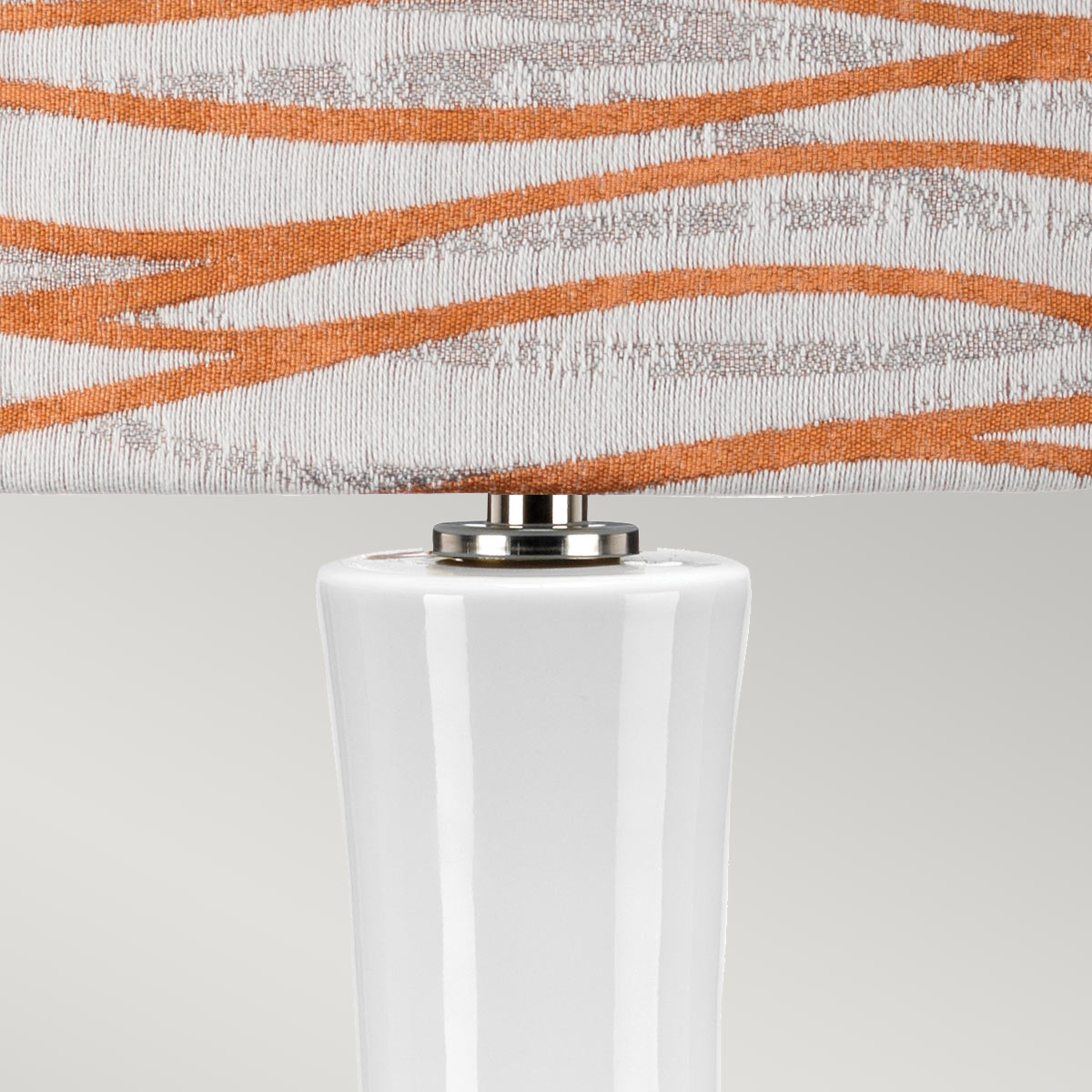 Elstead Milo Tischlampe Nickel, Weiß – Detailansicht