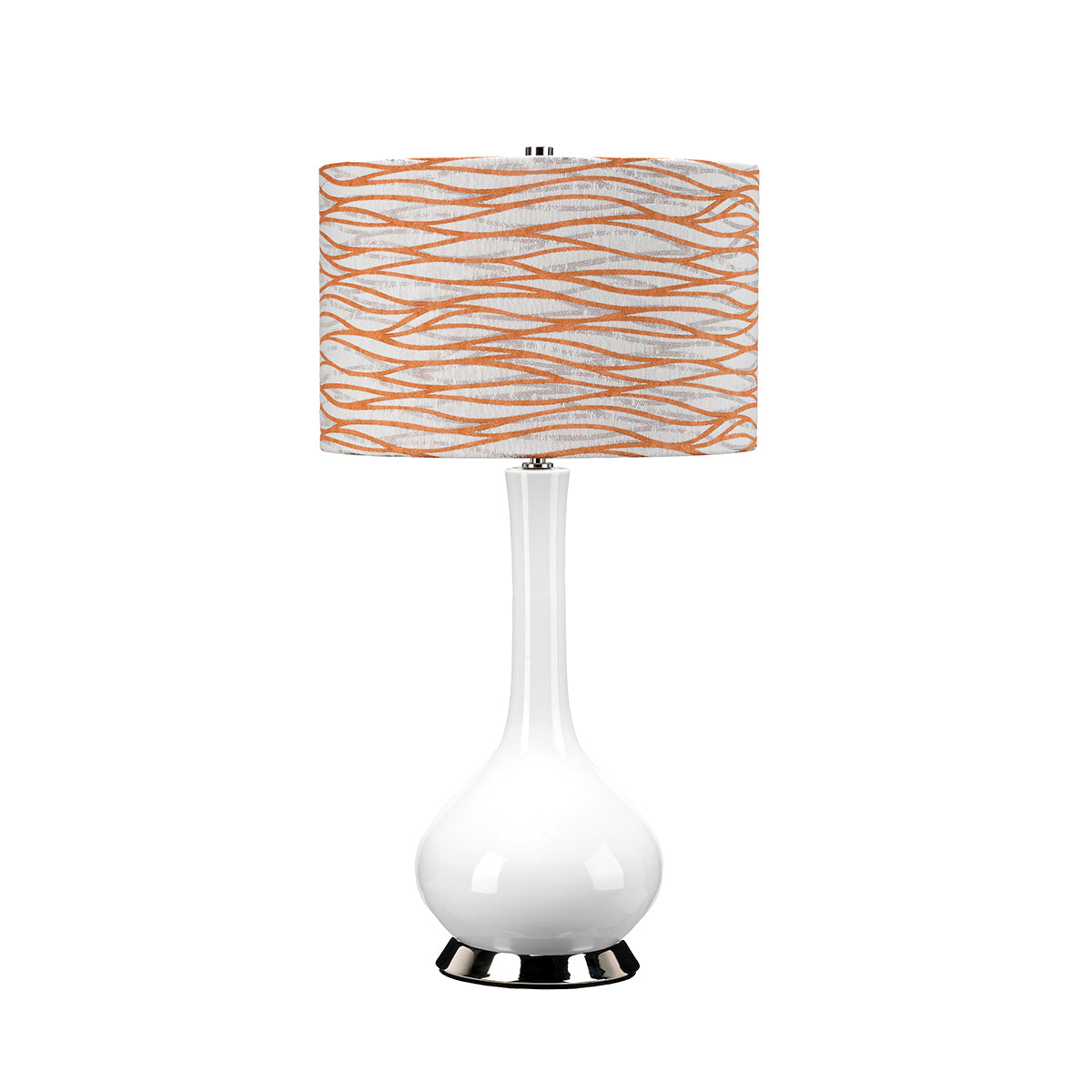 Elstead Milo Tischlampe Nickel, Weiß