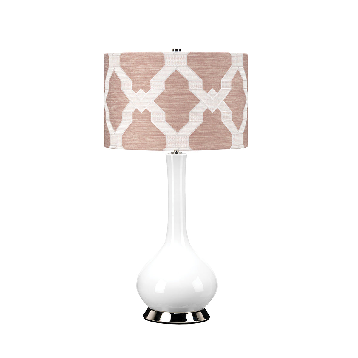 Elstead Milo Tischlampe Nickel, Weiß