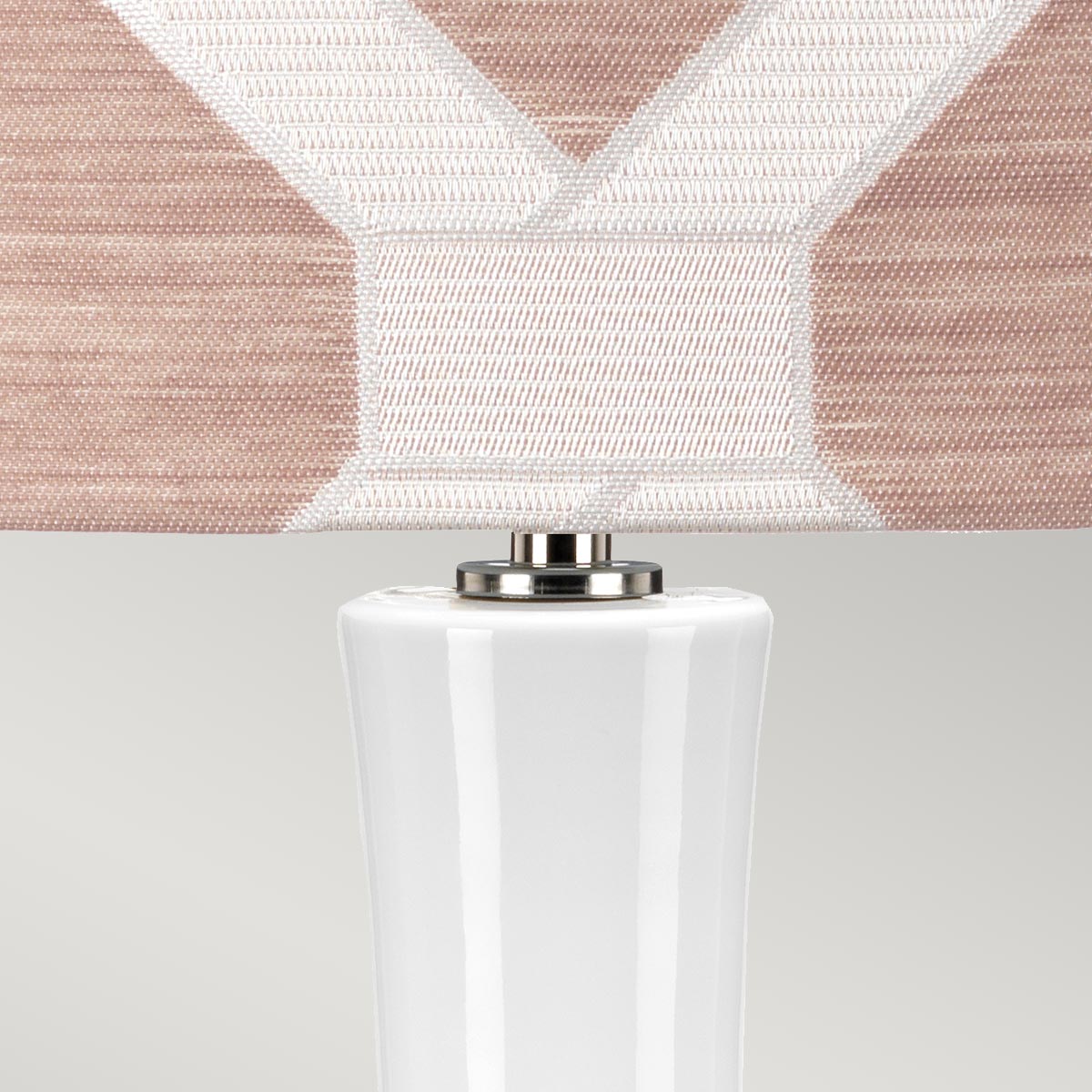Elstead Milo Tischlampe Nickel, Weiß – Detailansicht