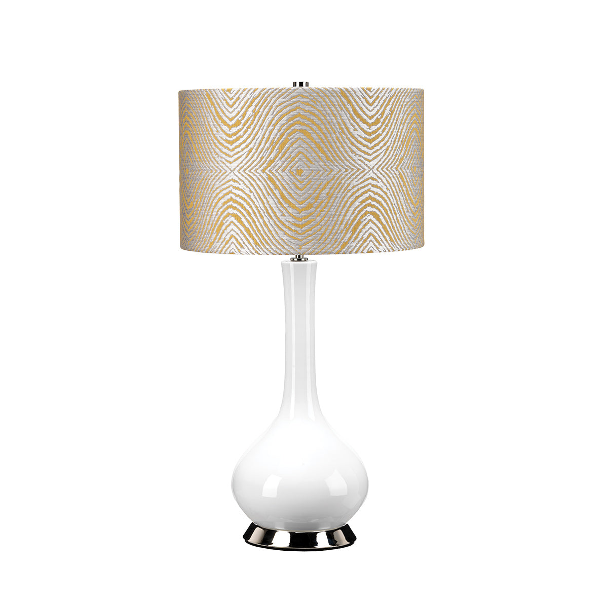 Elstead Milo Tischlampe Nickel, Weiß