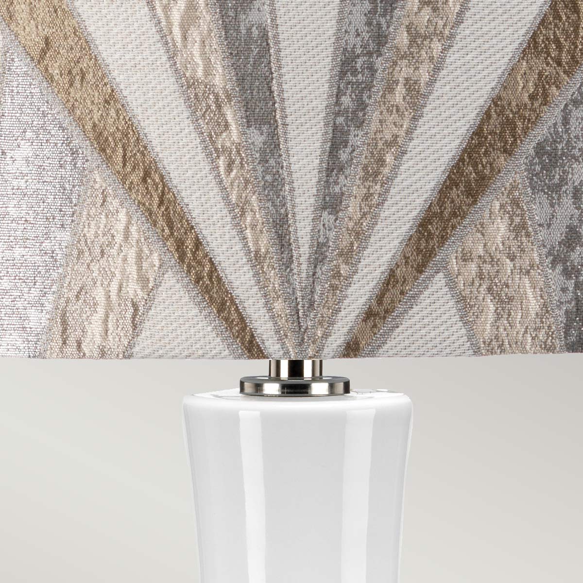 Elstead Milo Tischlampe Nickel, Weiß, Silber – Detailansicht