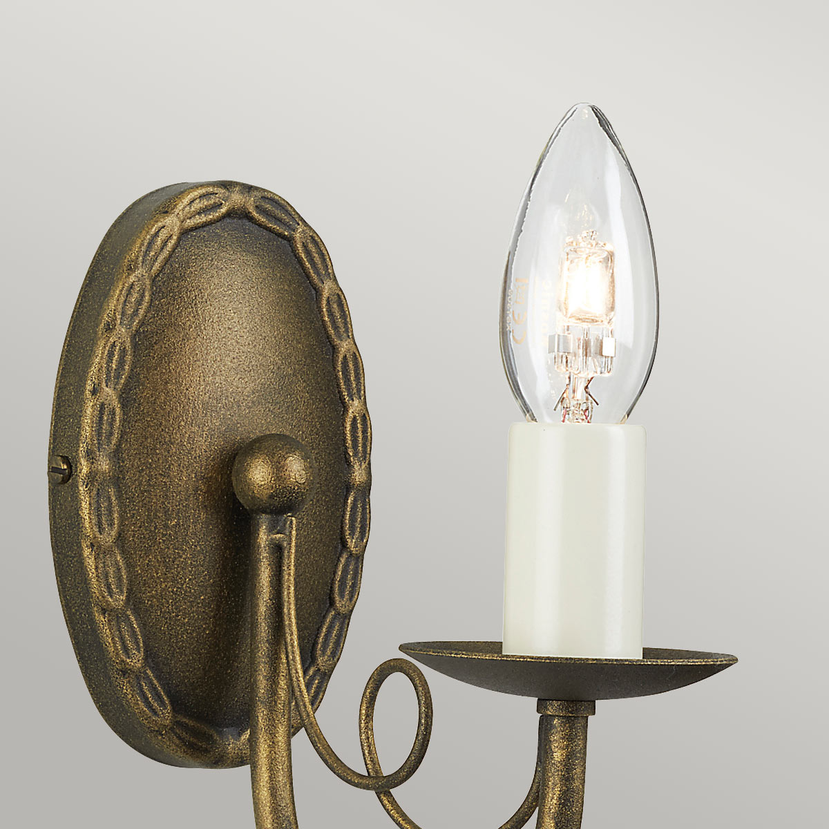 Elstead Minster Wandleuchte Schwarz, Gold – Wohnambiente