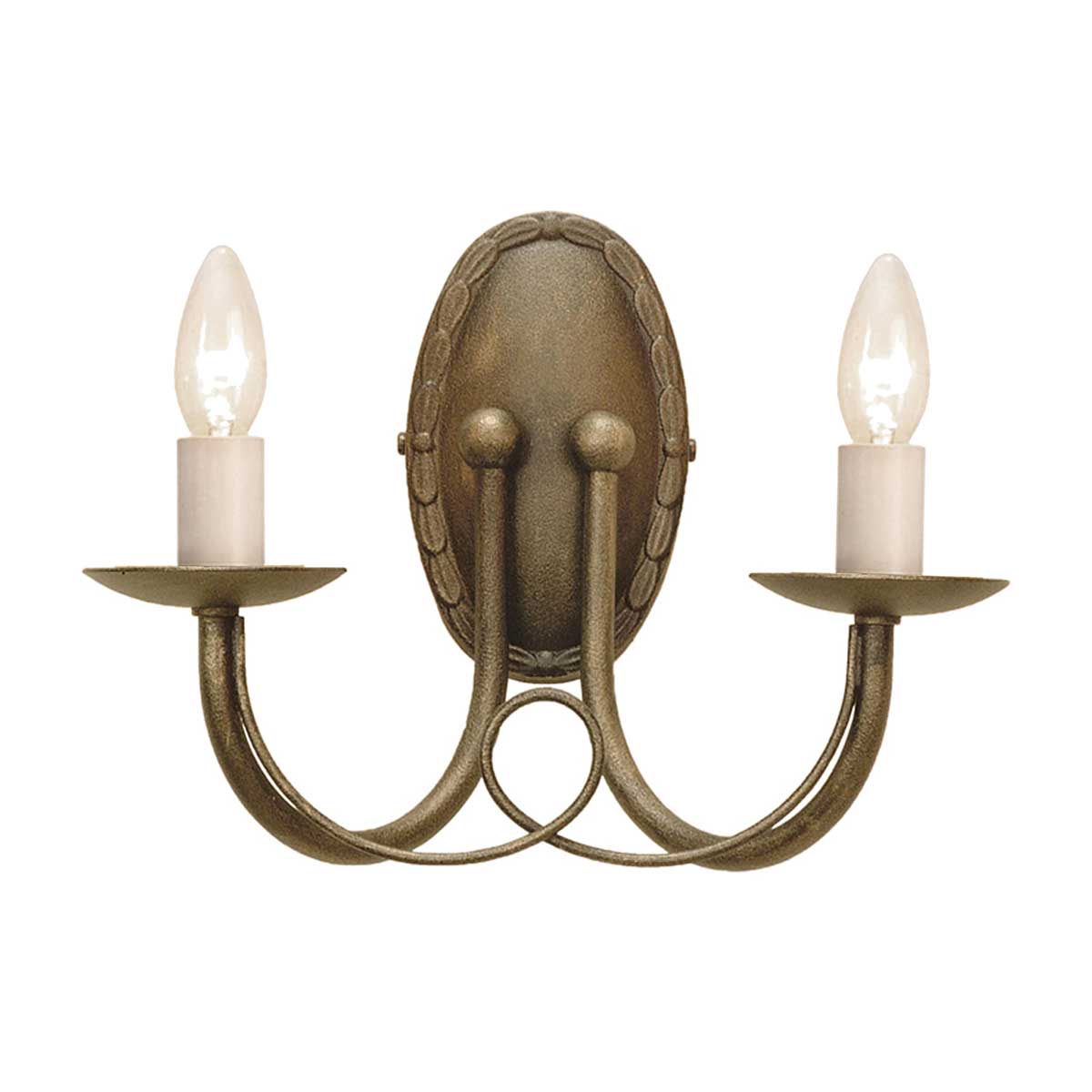 Elstead Minster Wandleuchte Schwarz, Gold