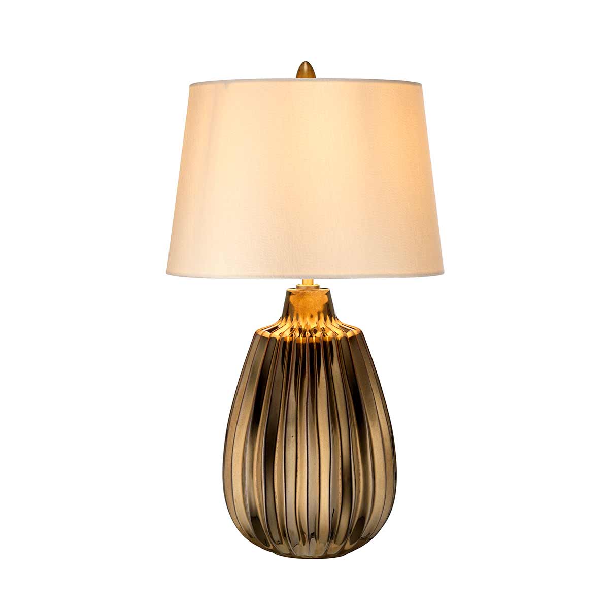 Elstead Newham Tischlampe Bronze – Wohnambiente