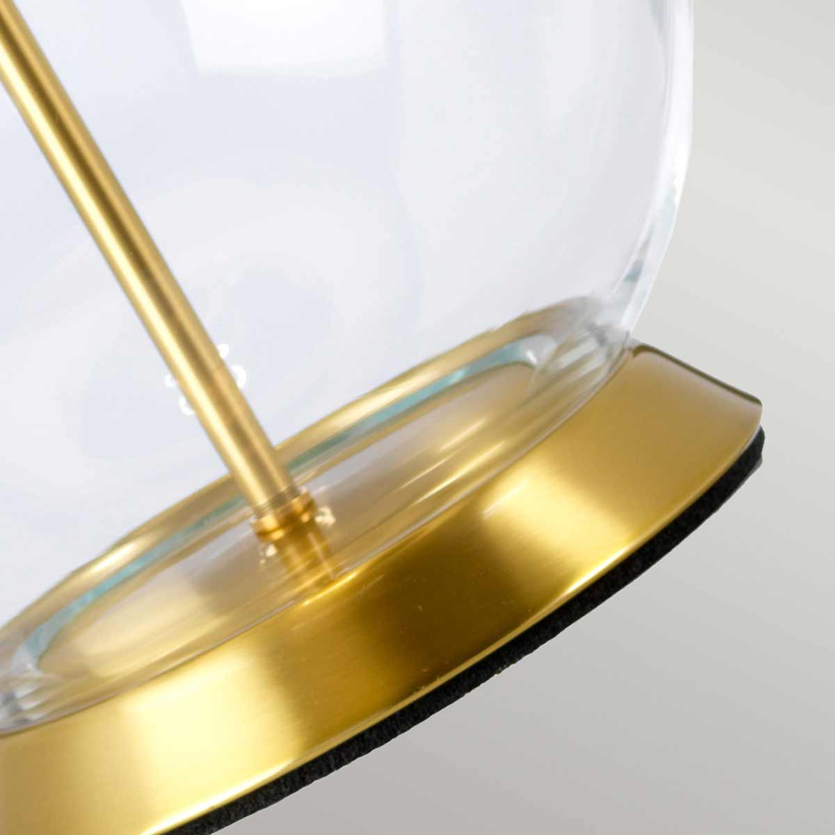 Elstead Orb Tischlampe Messing, Schwarz – Detailansicht