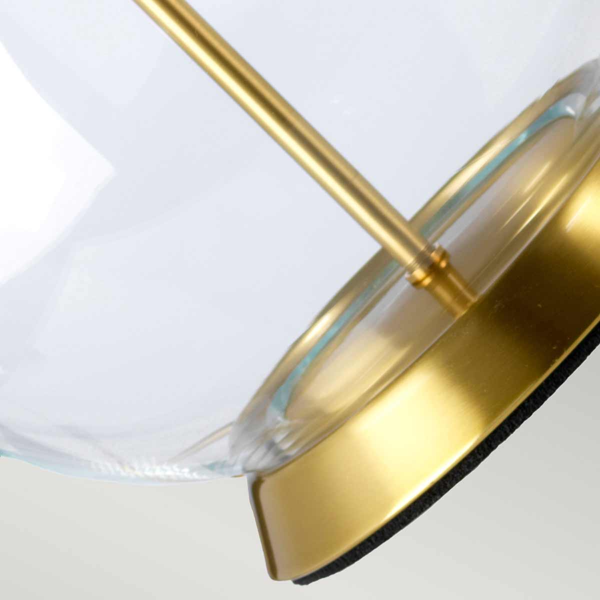 Elstead Orb Tischlampe Messing, Weiß – Detailansicht