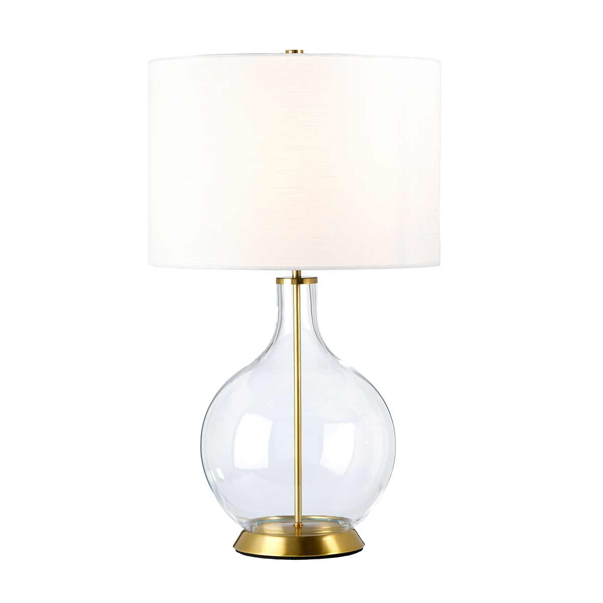 Elstead Orb Tischlampe Messing, Weiß
