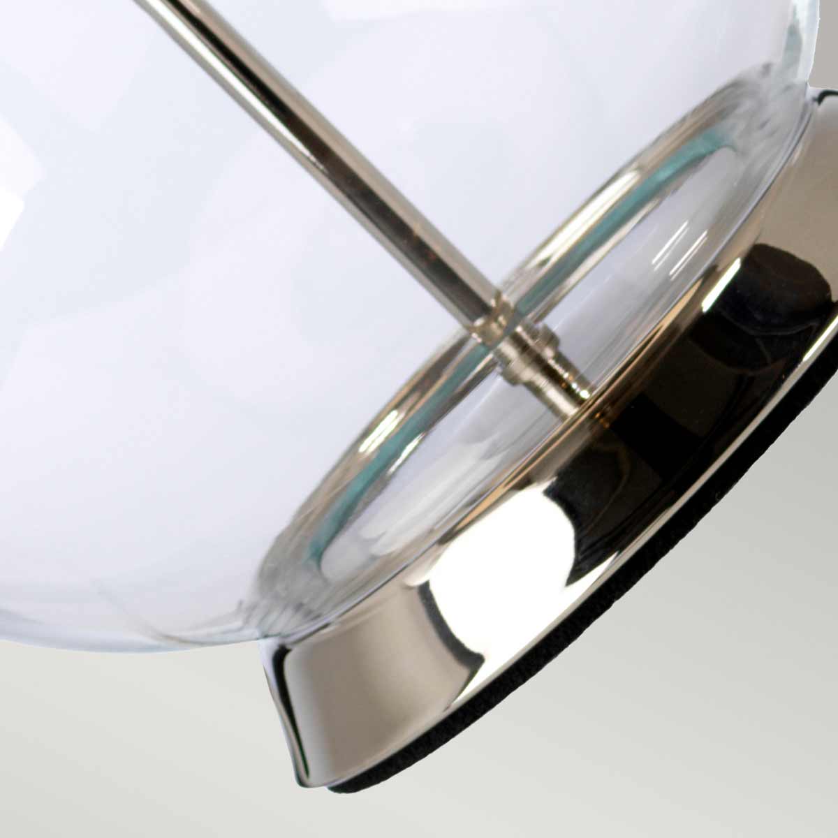 Elstead Orb Tischlampe Nickel, Schwarz – Detailansicht